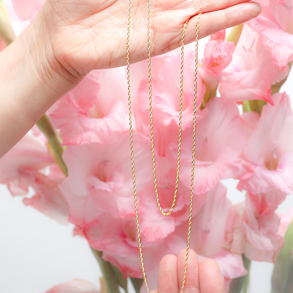 Classic Rope Chain Necklace in Solid 10k Gold Necklaces Estellacollection #product_description# 17845 10k 14k Layering Necklace #tag4# #tag5# #tag6# #tag7# #tag8# #tag9# #tag10# 16" Length