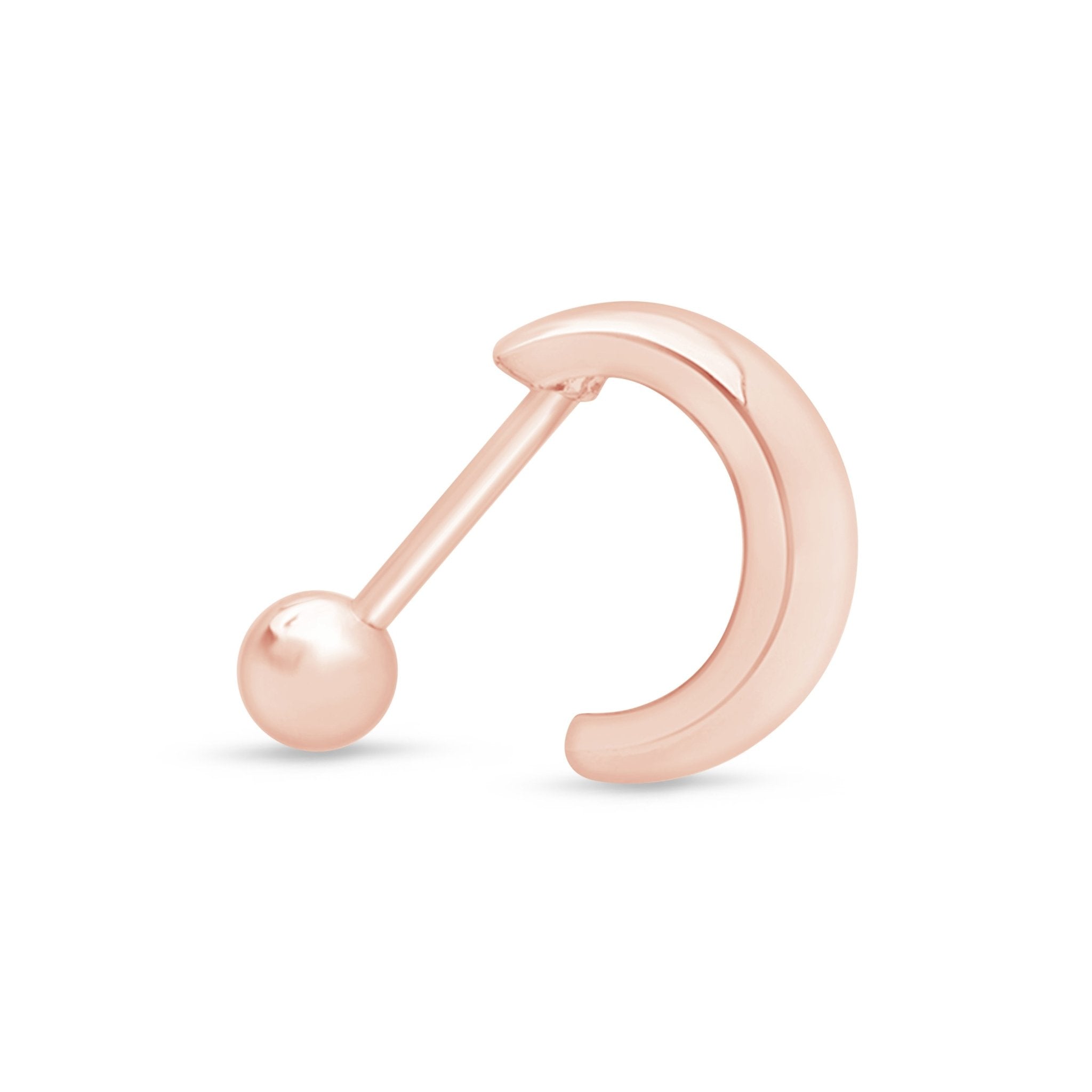 Bubble Hoop Illusion Ear Cuff Earring in Solid 14k Rose Gold