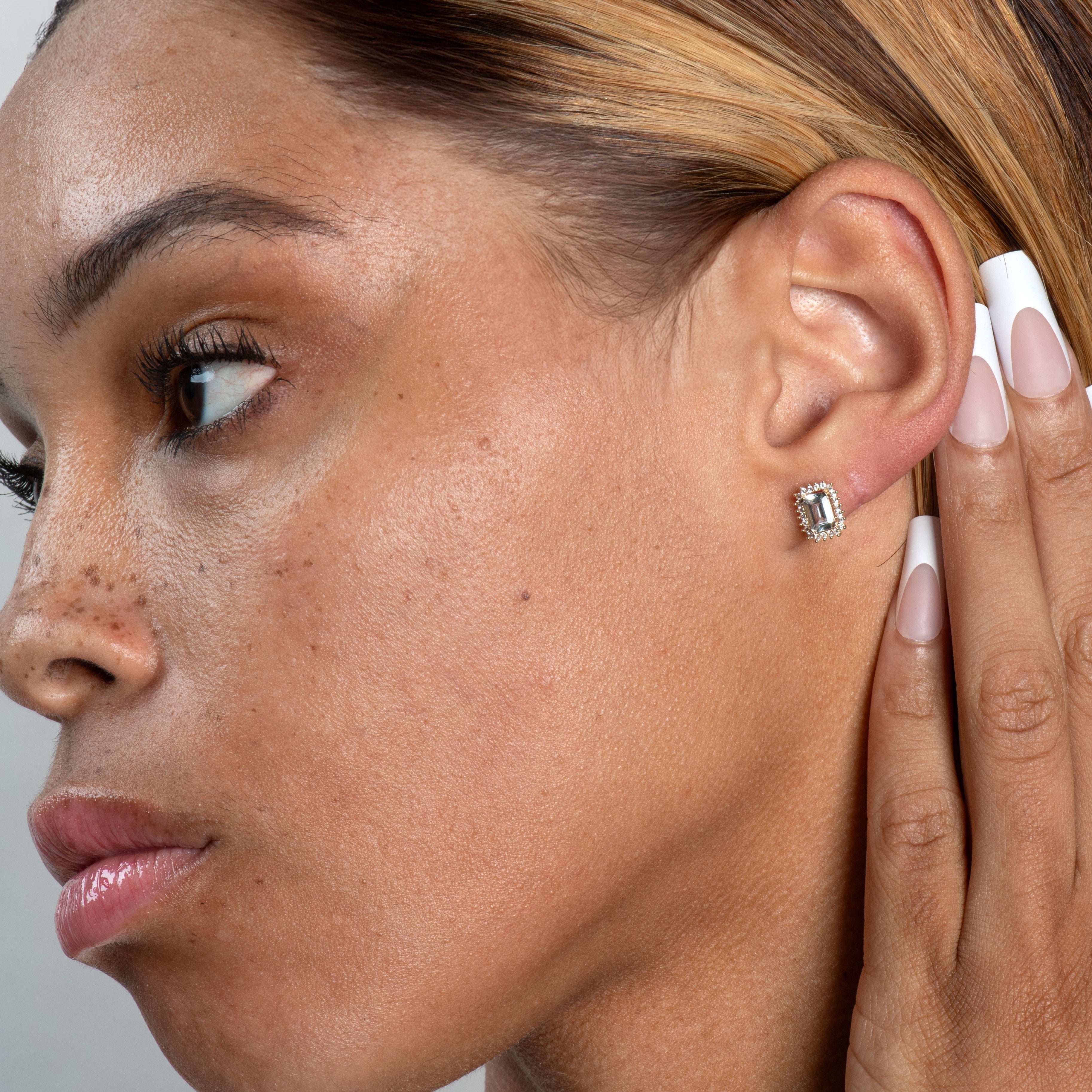 Aquamarine with White Sapphire Halo Earrings Earrings Estellacollection #product_description# 32656 10k Aquamarine Birthstone #tag4# #tag5# #tag6# #tag7# #tag8# #tag9# #tag10#