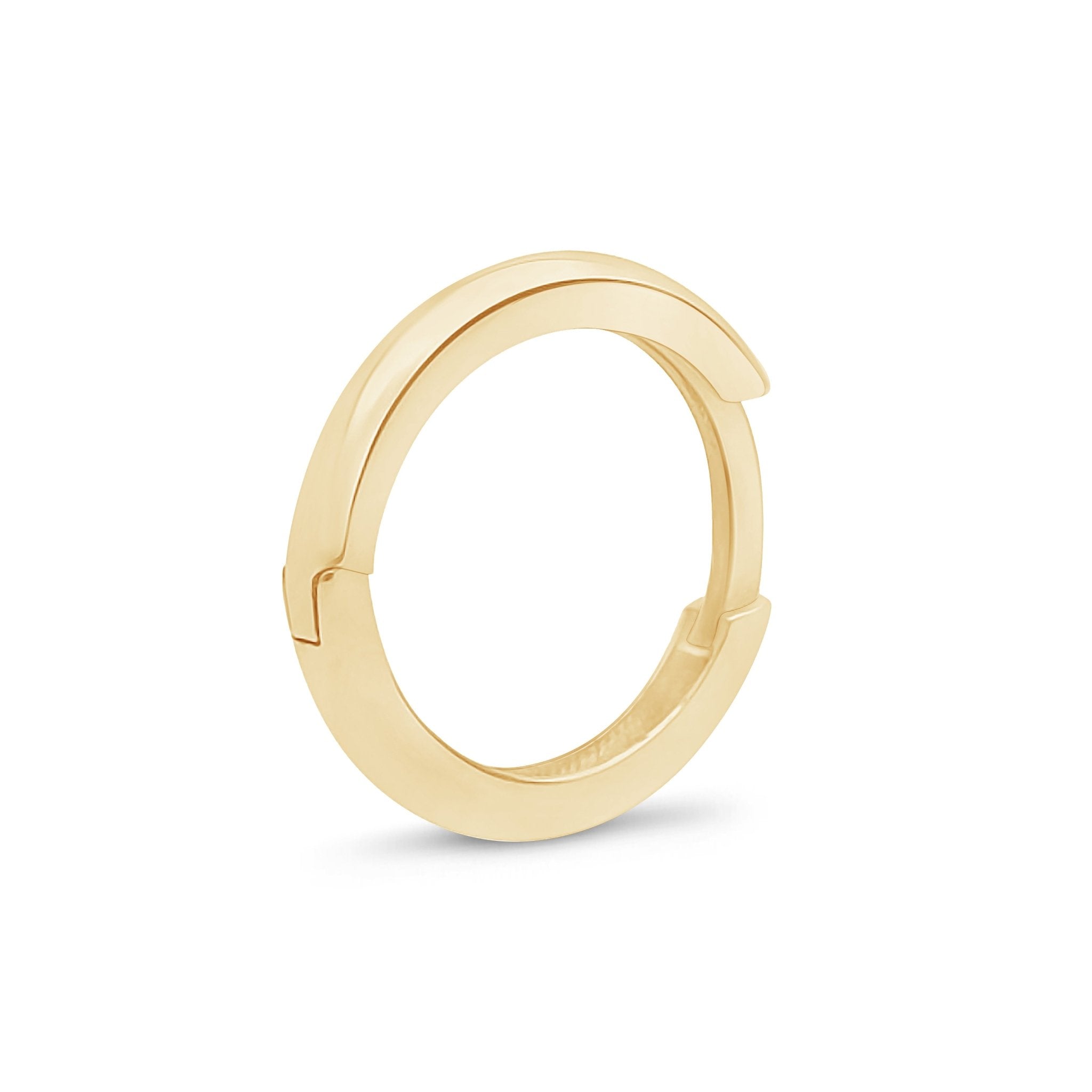Infinity Hoop in Solid 14k Yellow Gold