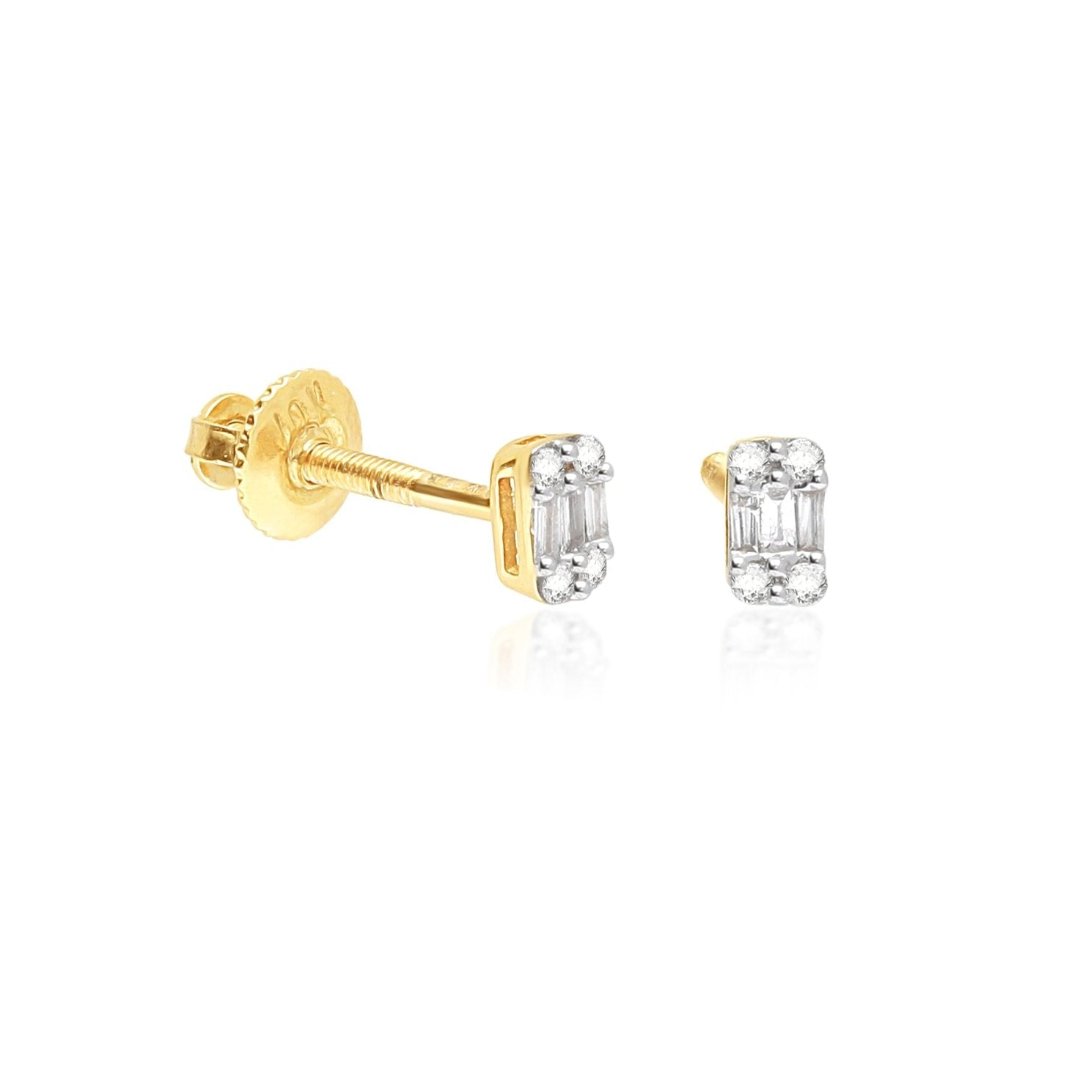 Baguette Mixed Diamond Screw Back Earrings Earrings Estellacollection #product_description# 17801 Birthstone Birthstone Earrings Birthstone Jewelry #tag4# #tag5# #tag6# #tag7# #tag8# #tag9# #tag10#