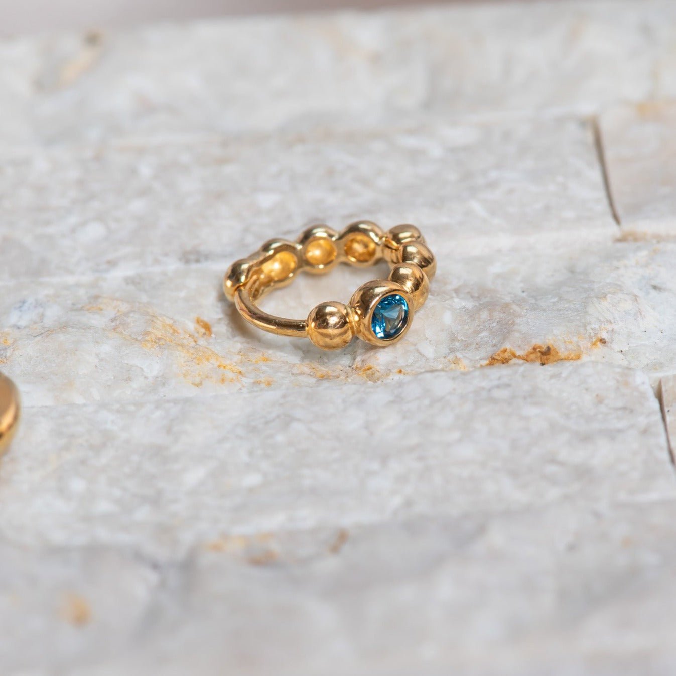Blue Topaz Beaded Hoop Earrings Estellacollection #product_description# 18524 14k Birthstone Birthstone Earrings #tag4# #tag5# #tag6# #tag7# #tag8# #tag9# #tag10#