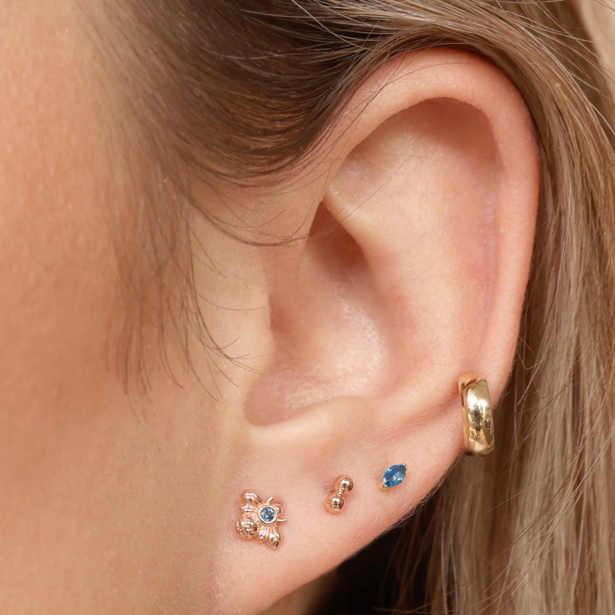 Blue Topaz Bee Flat Back Stud Earrings Estellacollection #product_description# 18507 14k Birthstone Birthstone Earrings #tag4# #tag5# #tag6# #tag7# #tag8# #tag9# #tag10# 5MM