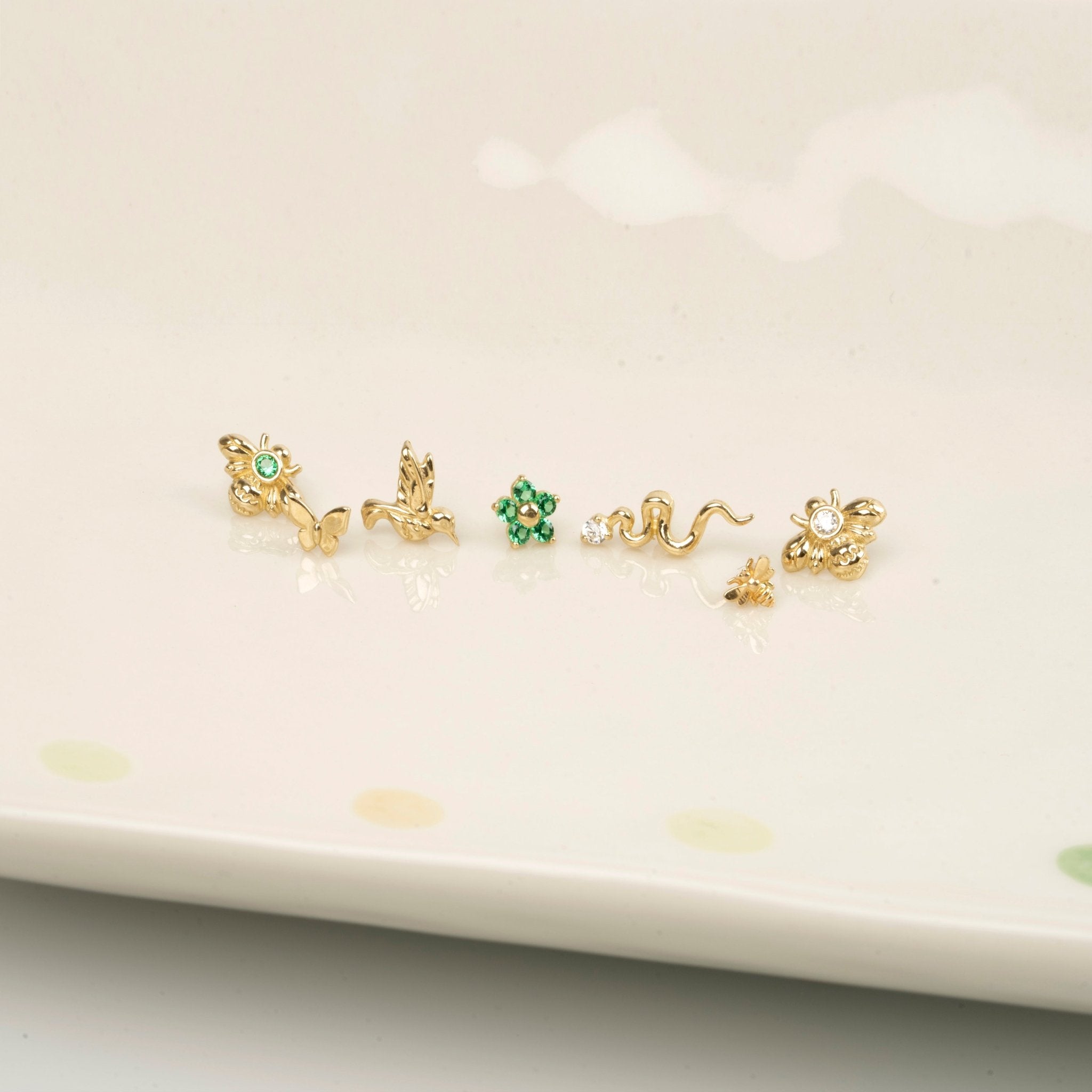 Cubic Zirconia Bee Flat Back Stud Earrings Estellacollection #product_description# 17941 14k Cartilage Earring Cartilage Earrings #tag4# #tag5# #tag6# #tag7# #tag8# #tag9# #tag10# 5MM