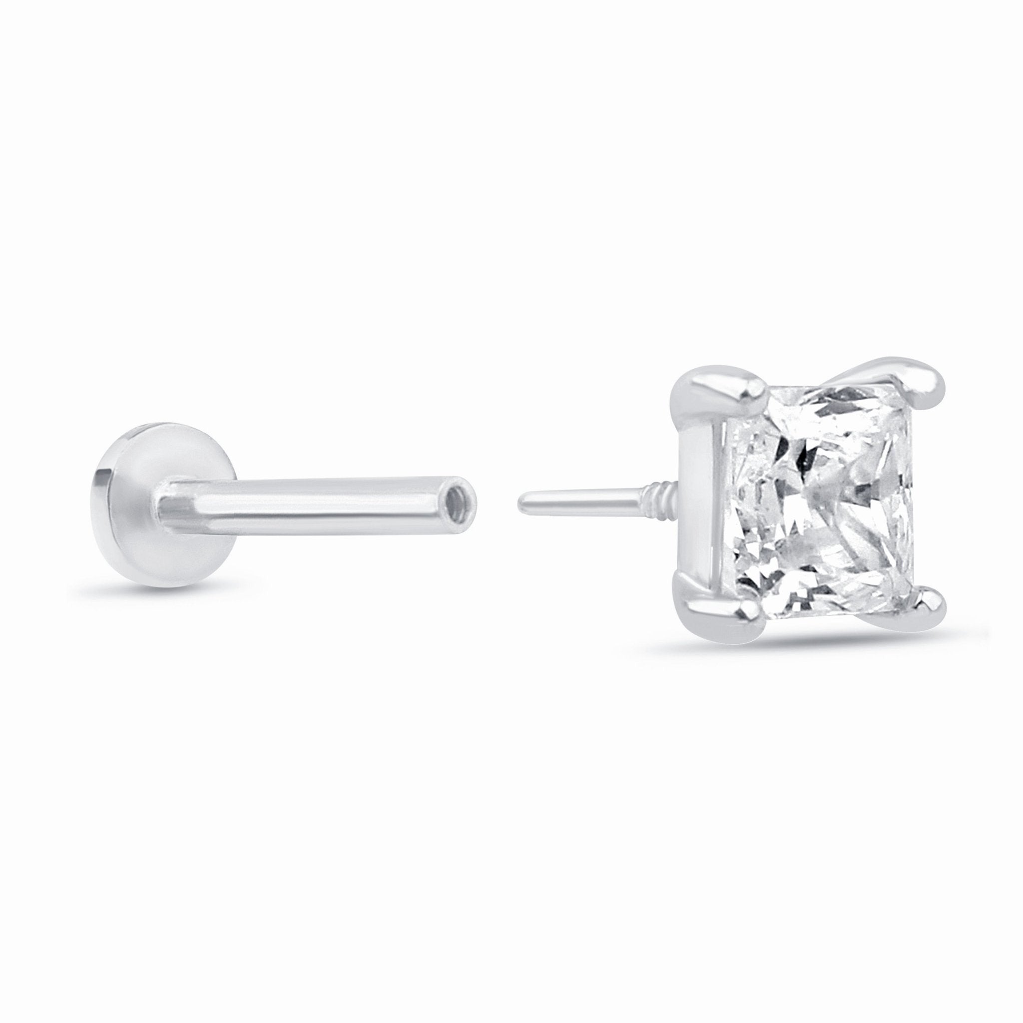 Cubic Zirconia Princess Cut Earring in Solid 14k White Gold Earrings Estellacollection #product_description# 18590 new New Arrivals test test mechanic #tag4# #tag5# #tag6# #tag7# #tag8# #tag9# #tag10#