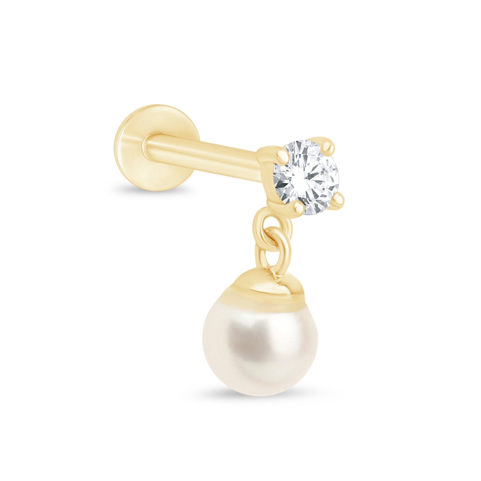 Diamond And Pearl Dangle Stud Earrings Estellacollection #product_description# 18529 14k Dangle Earrings Earrings #tag4# #tag5# #tag6# #tag7# #tag8# #tag9# #tag10# 5MM