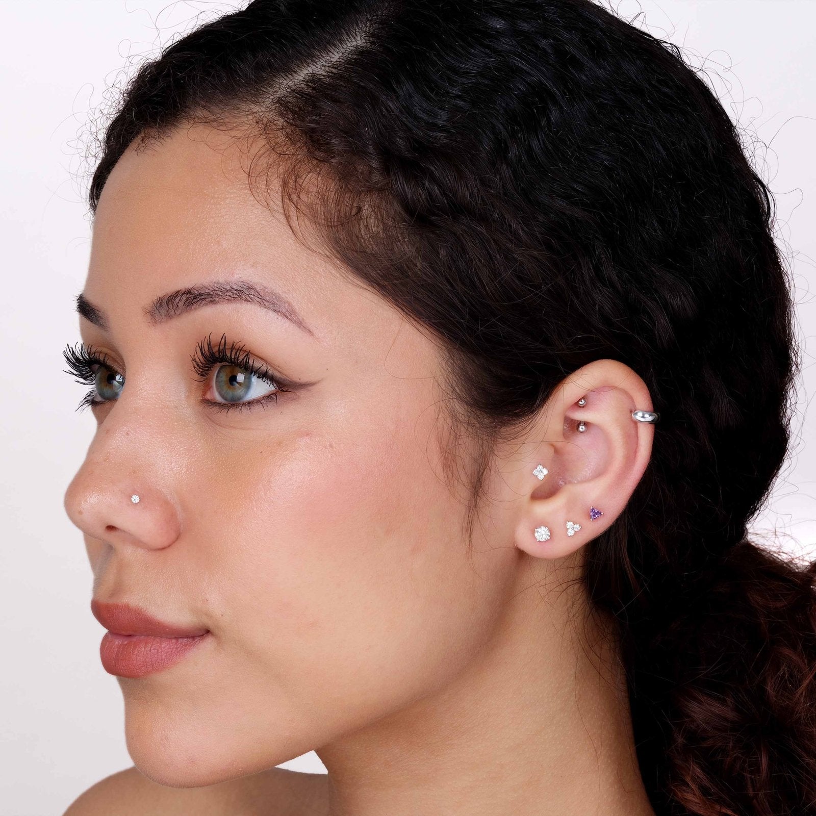 Diamond Four Petal Flower Flat Back Stud Earrings Estellacollection #product_description# 18234 14k April Birthstone Birthstone #tag4# #tag5# #tag6# #tag7# #tag8# #tag9# #tag10# 5MM