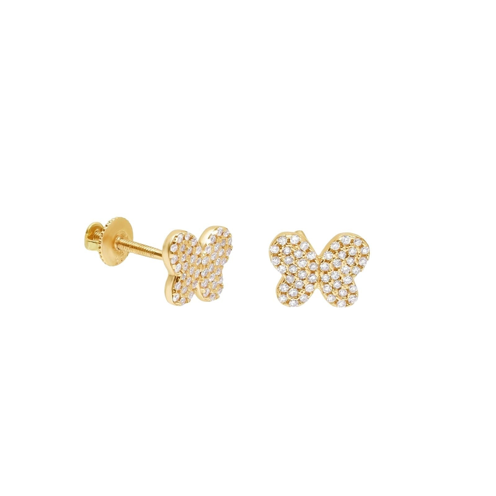 Diamond PavÃ© Butterfly Screw Back Earrings Earrings Estellacollection #product_description# 17690 14k Birthstone Birthstone Earrings #tag4# #tag5# #tag6# #tag7# #tag8# #tag9# #tag10#