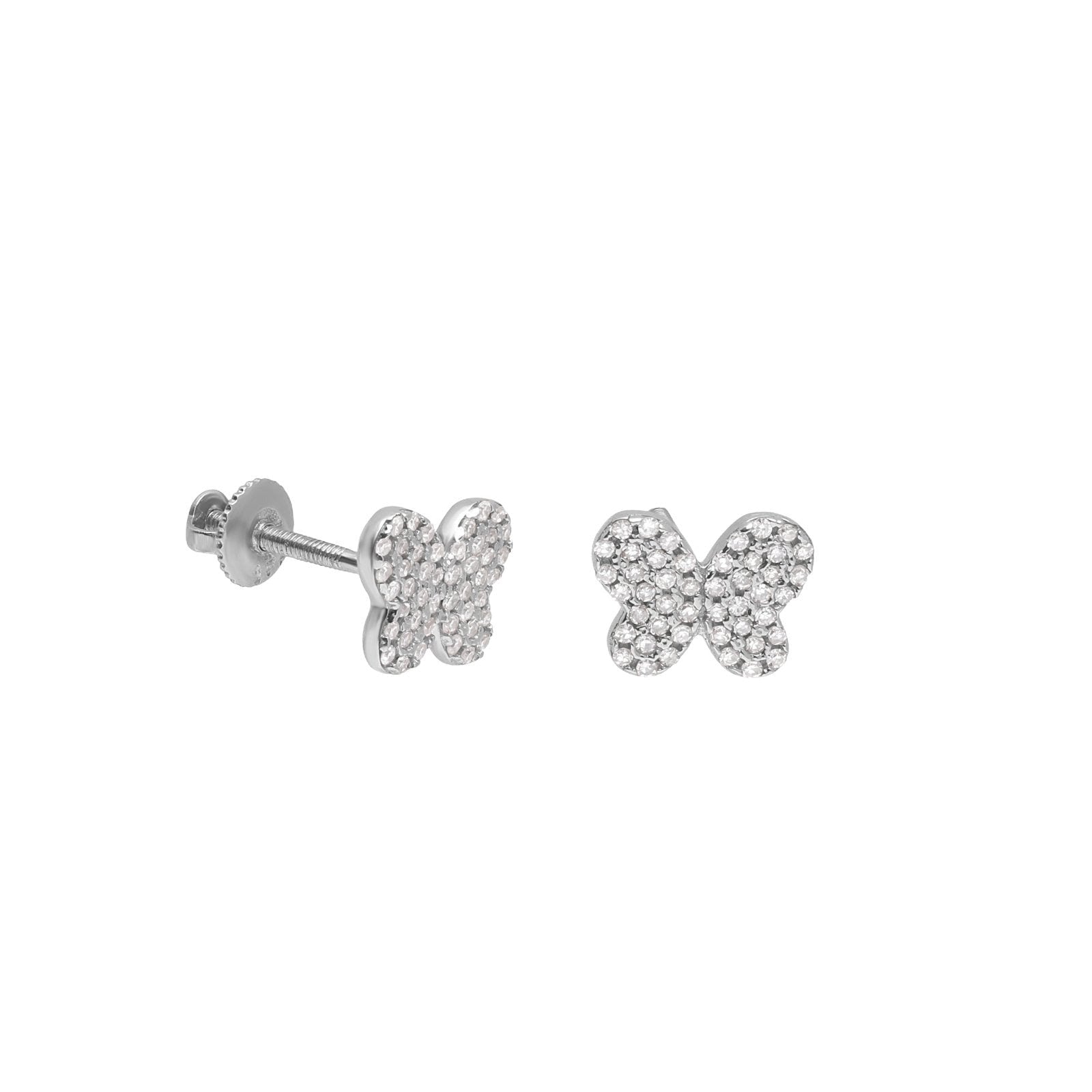 Diamond PavÃ© Butterfly Screw Back Earrings Earrings Estellacollection #product_description# 17691 14k Birthstone Birthstone Earrings #tag4# #tag5# #tag6# #tag7# #tag8# #tag9# #tag10#