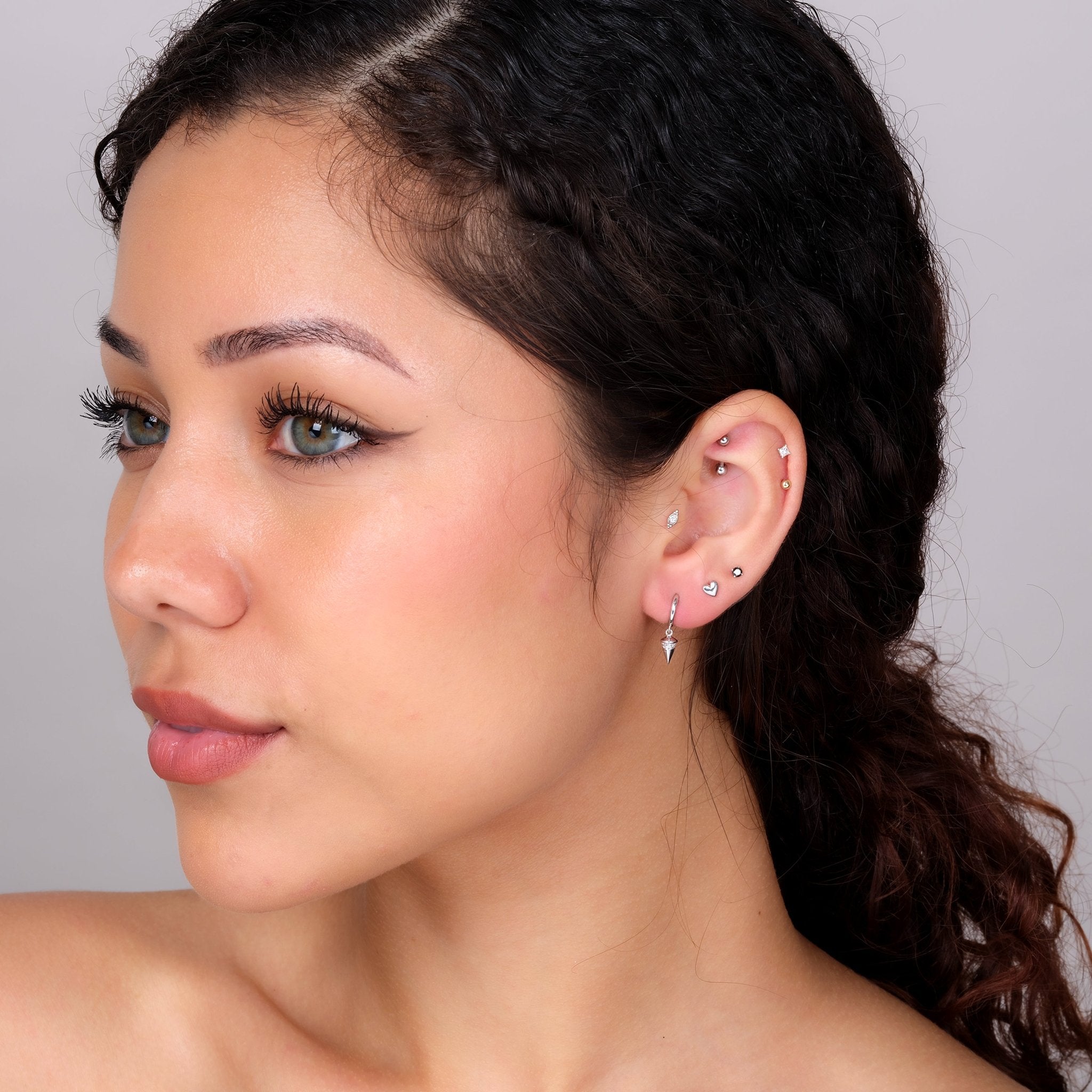 Diamond Spike Charm Illusion Hoop Ballback Earring Earrings Estellacollection #product_description# 17964 14k Birthstone Birthstone Earrings #tag4# #tag5# #tag6# #tag7# #tag8# #tag9# #tag10#