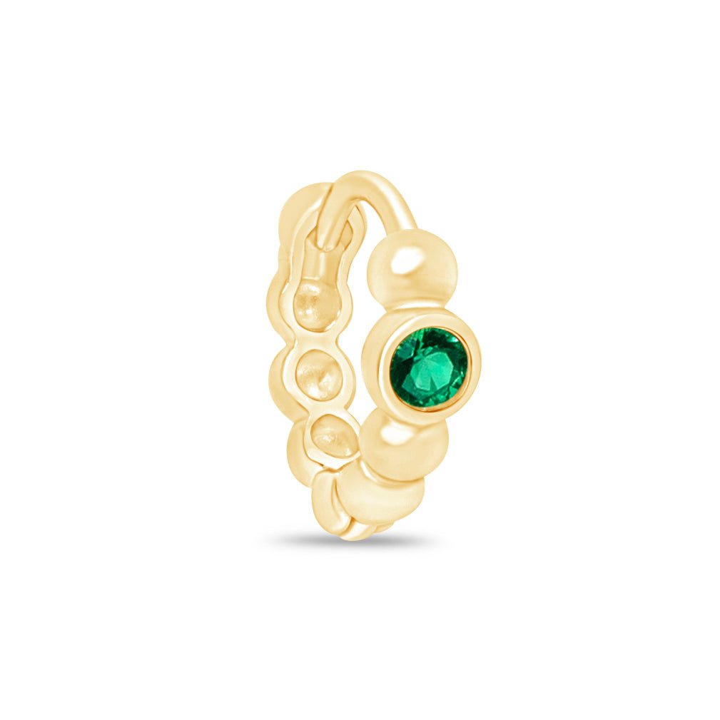 Emerald Beaded Hoop Earrings Estellacollection #product_description# 18525 14k Birthstone Birthstone Earrings #tag4# #tag5# #tag6# #tag7# #tag8# #tag9# #tag10#