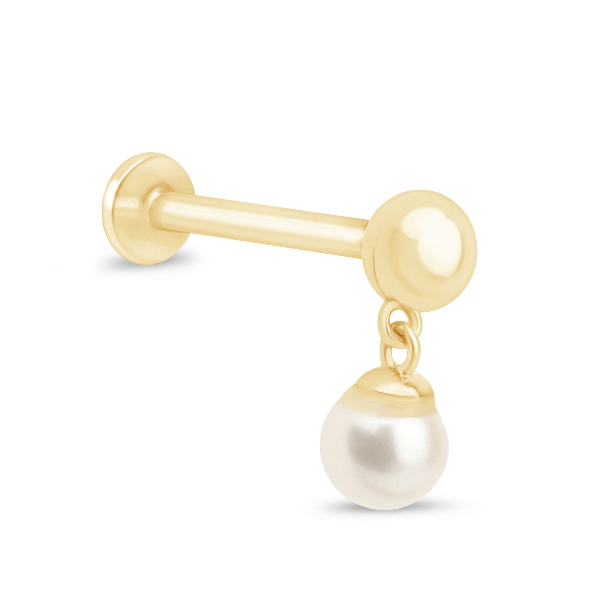 Gold and Pearl Drop Stud Earrings Estellacollection #product_description# 18528 14k Dangle Earrings Earrings #tag4# #tag5# #tag6# #tag7# #tag8# #tag9# #tag10# 5MM