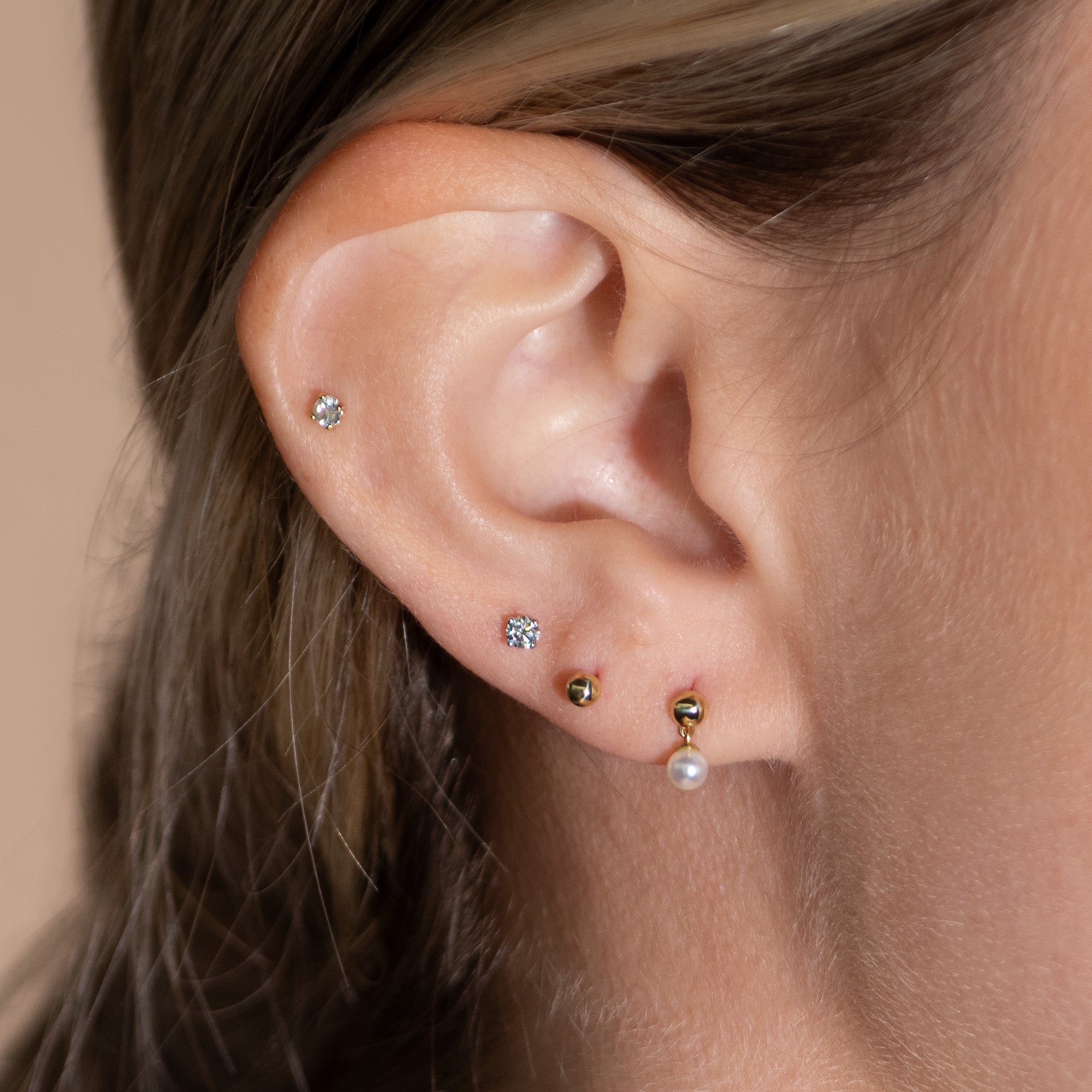 Gold and Pearl Drop Stud Earrings Estellacollection #product_description# 18528 14k Dangle Earrings Earrings #tag4# #tag5# #tag6# #tag7# #tag8# #tag9# #tag10# 5MM