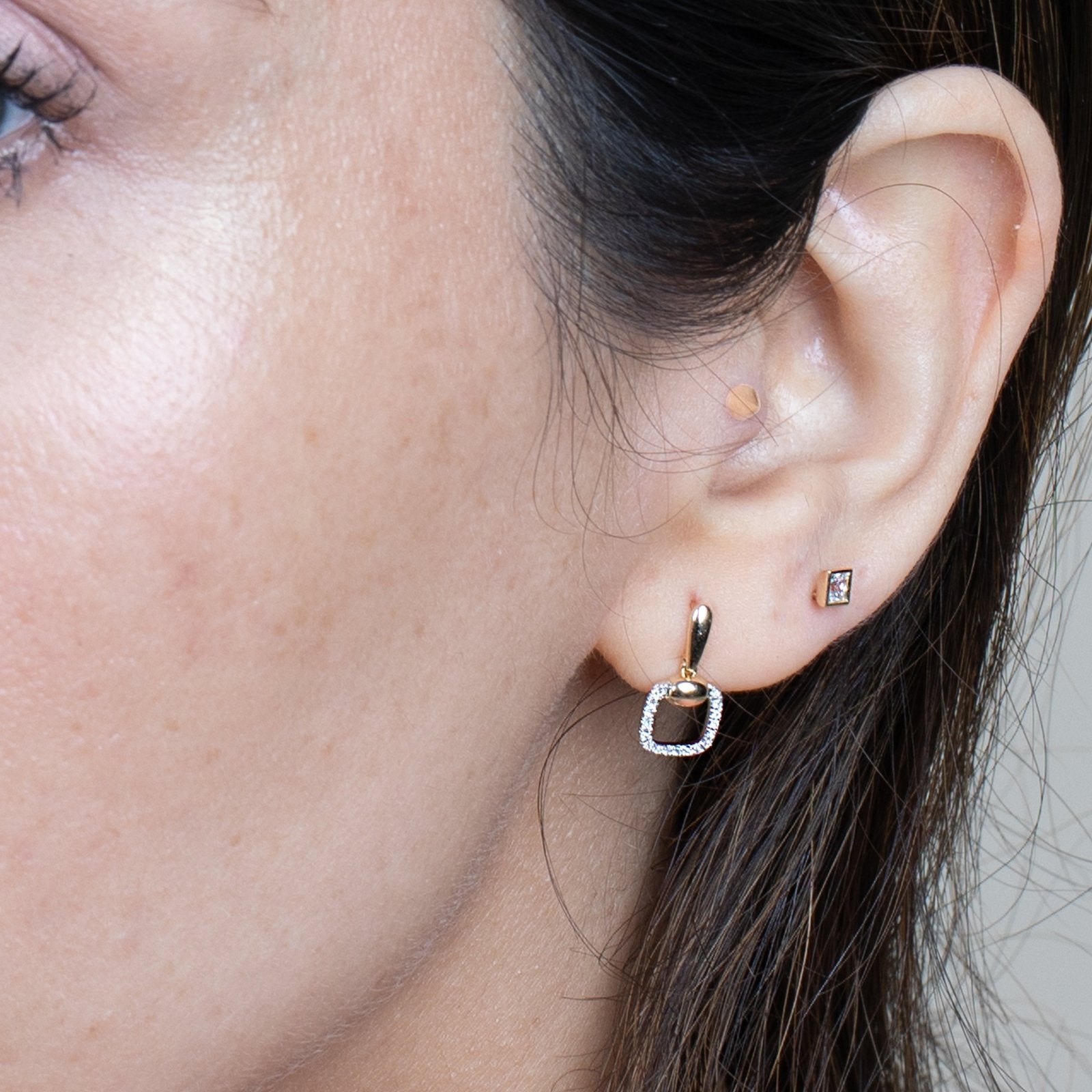 Princess Cut Cubic Zirconia Flat Back Earring in Bezel Set Solid 14k Gold Earrings Estellacollection #product_description# 17906 14k Cartilage Earring Cartilage Earrings #tag4# #tag5# #tag6# #tag7# #tag8# #tag9# #tag10# 5MM