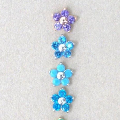 Turquoise Flower Flat Back Stud Earrings Estellacollection #product_description# 18462 14k Birthstone Blue Gemstone #tag4# #tag5# #tag6# #tag7# #tag8# #tag9# #tag10# 5MM