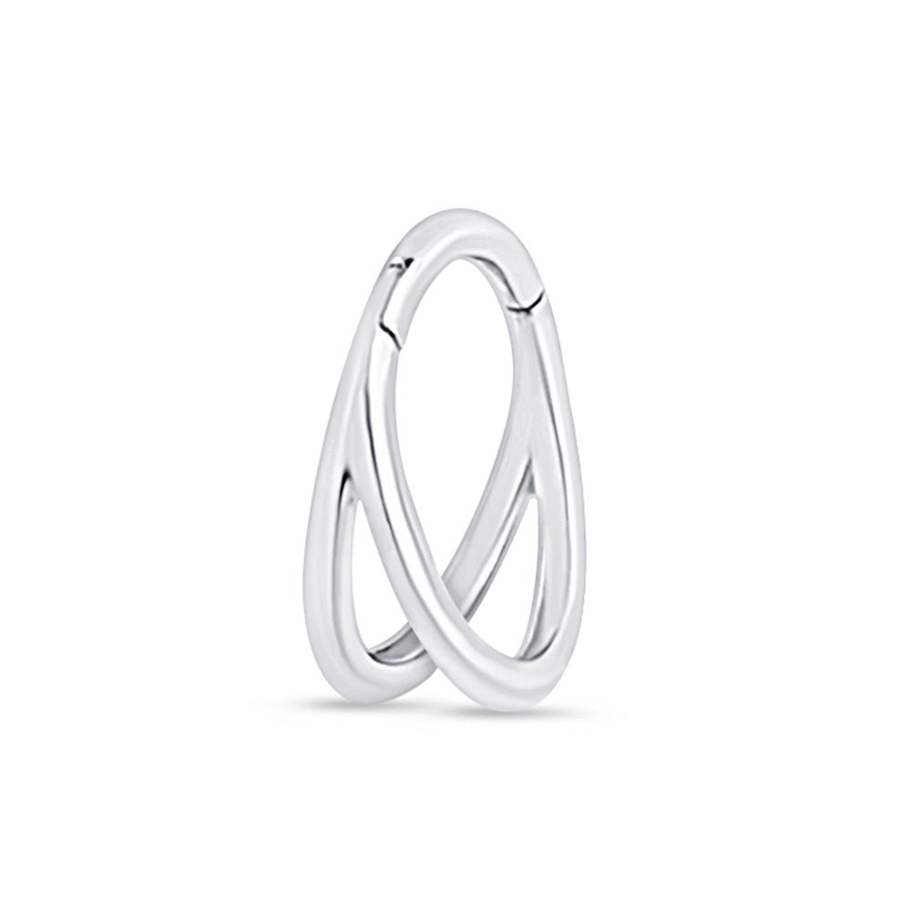 Twin Band Statement Hoop in Solid White Gold Earrings Estellacollection #product_description# 18604 #tag4# #tag5# #tag6# #tag7# #tag8# #tag9# #tag10#