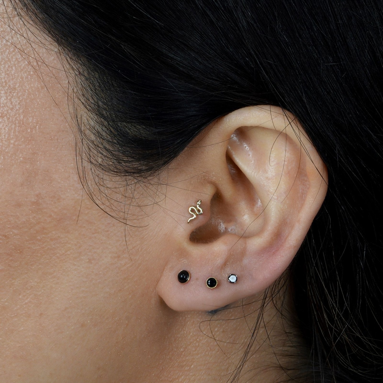 Black Onyx Milgrain Flat Back Stud Earrings Estellacollection #product_description# 18104 14k Birthstone Black Gemstone #tag4# #tag5# #tag6# #tag7# #tag8# #tag9# #tag10# 2.5MM 5MM