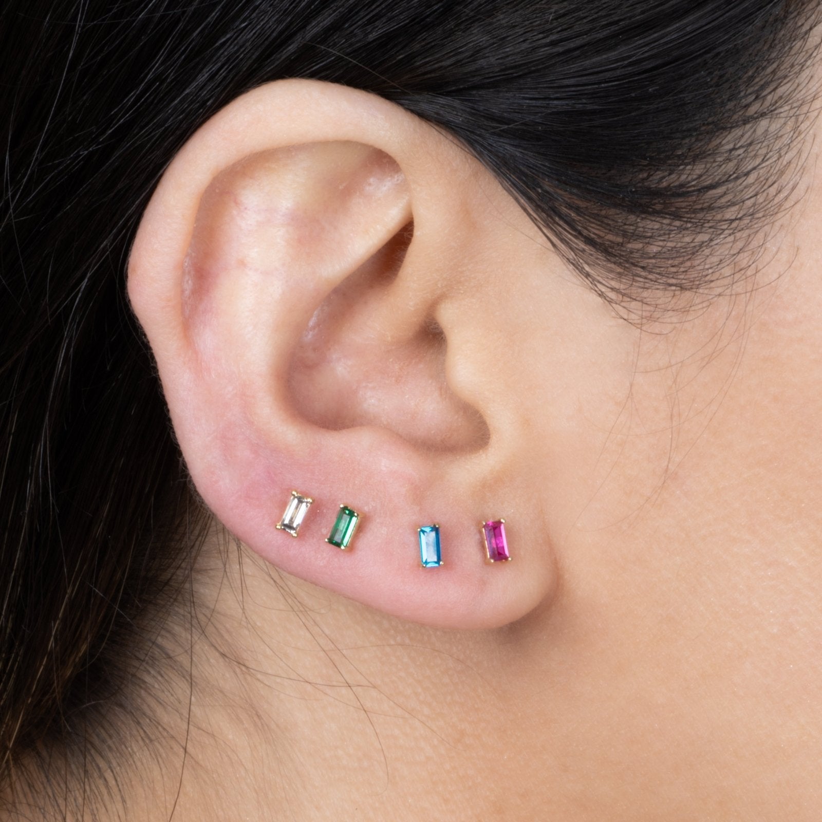 Blue Topaz Baguette Flat Back Stud Earrings Estellacollection #product_description# 18465 14k Birthstone Birthstone Earrings #tag4# #tag5# #tag6# #tag7# #tag8# #tag9# #tag10# 5MM