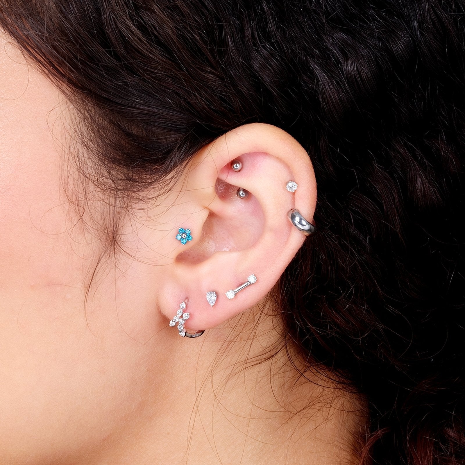Blue Topaz Flower Flat Back Stud Earrings Estellacollection #product_description# 18124 14k Birthstone Birthstone Earrings #tag4# #tag5# #tag6# #tag7# #tag8# #tag9# #tag10# 5MM
