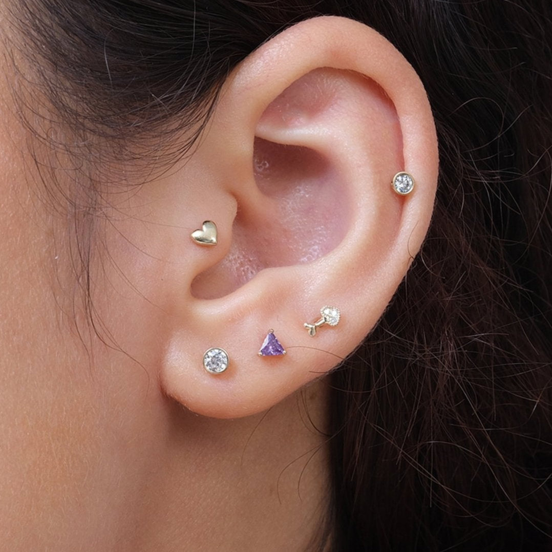 Diamond Heart Cupid's Arrow Flat Back Stud Earrings Estellacollection #product_description# 17884 14k April Birthstone Birthstone #tag4# #tag5# #tag6# #tag7# #tag8# #tag9# #tag10# 5MM