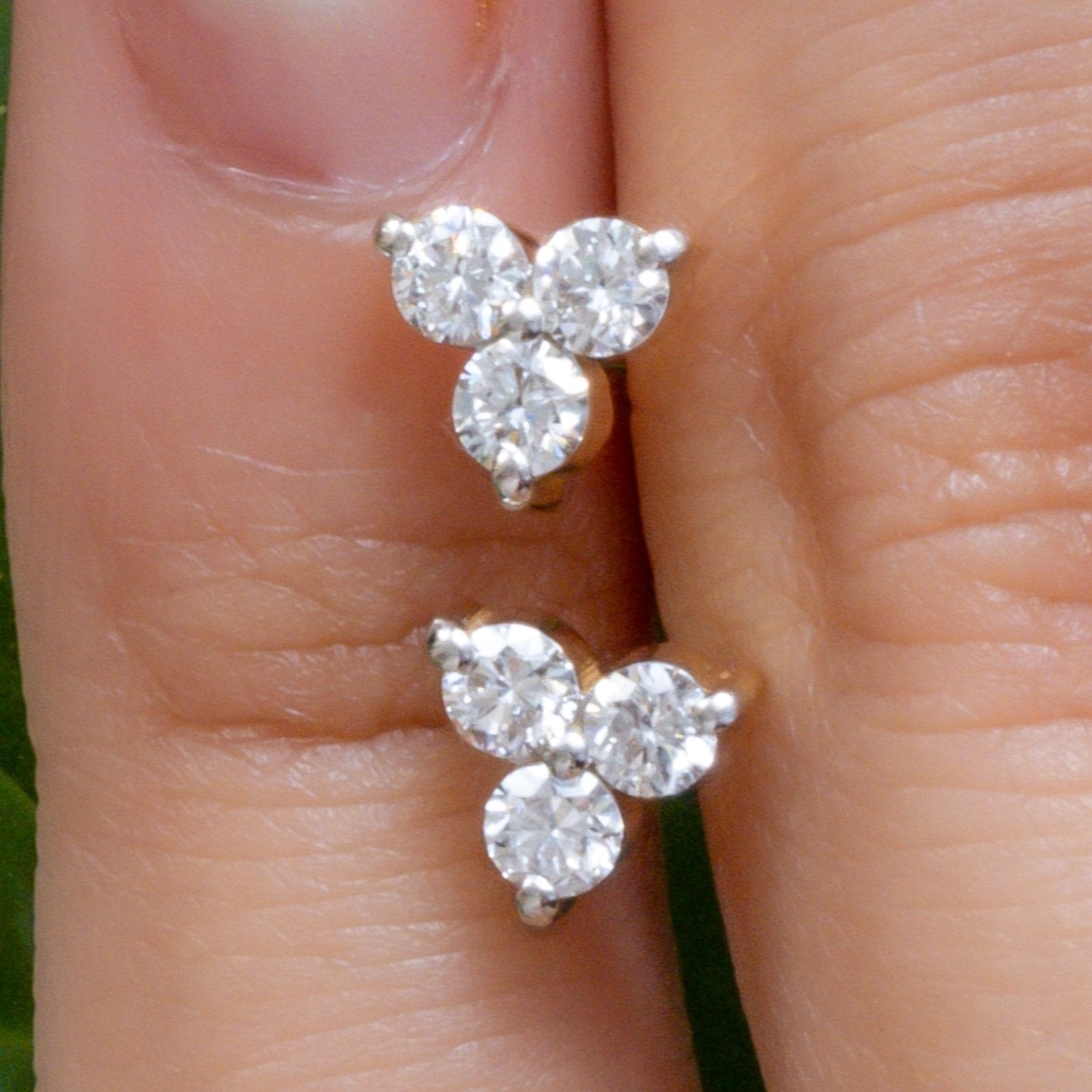 Diamond Trinity Cluster Flat Back Earring Earrings Estellacollection #product_description# 18136 14k April Birthstone Birthstone #tag4# #tag5# #tag6# #tag7# #tag8# #tag9# #tag10# 5MM