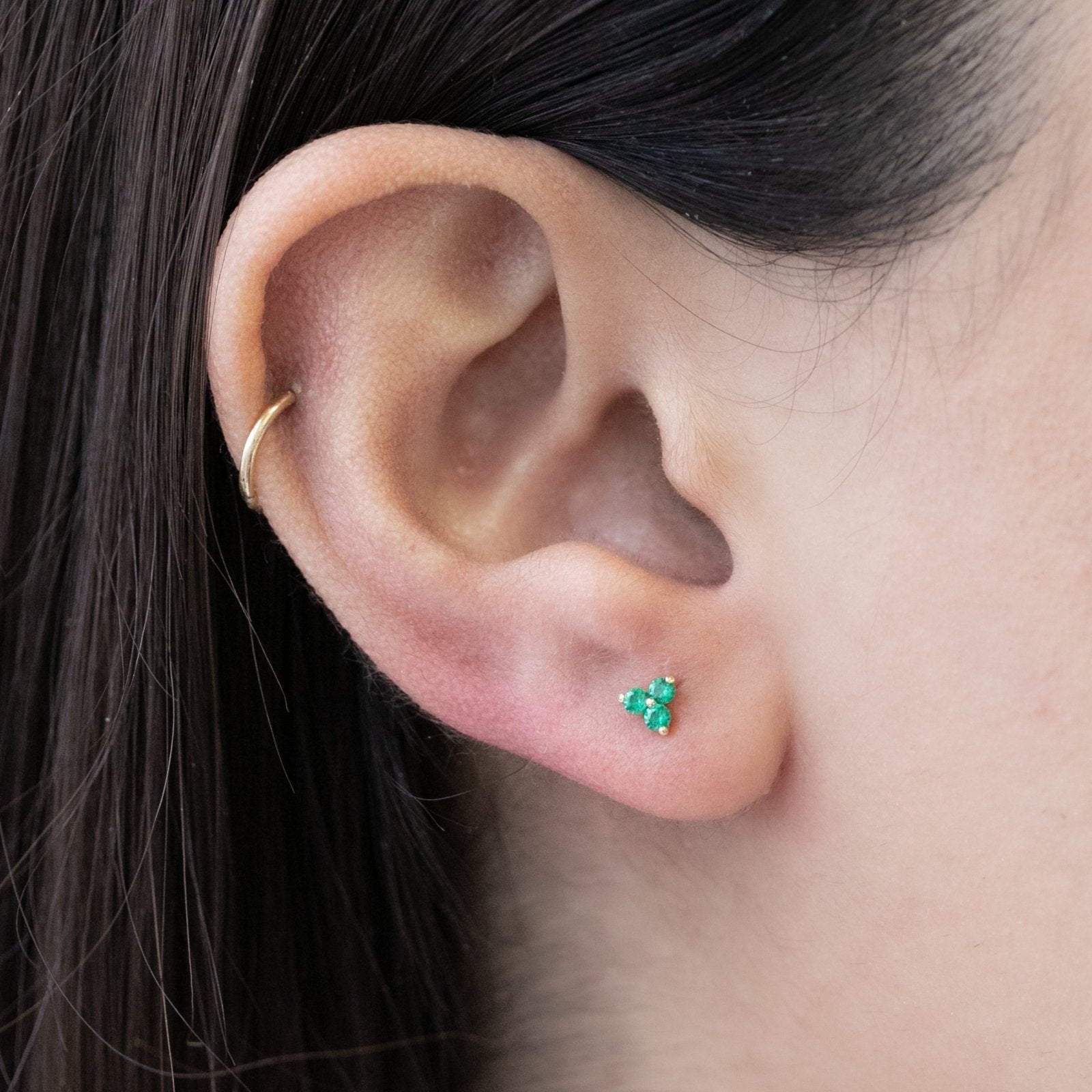 Emerald Trinity Cluster Flat Back Stud Earrings Estellacollection #product_description# 18077 14k Birthstone Birthstone Earrings #tag4# #tag5# #tag6# #tag7# #tag8# #tag9# #tag10# 5MM