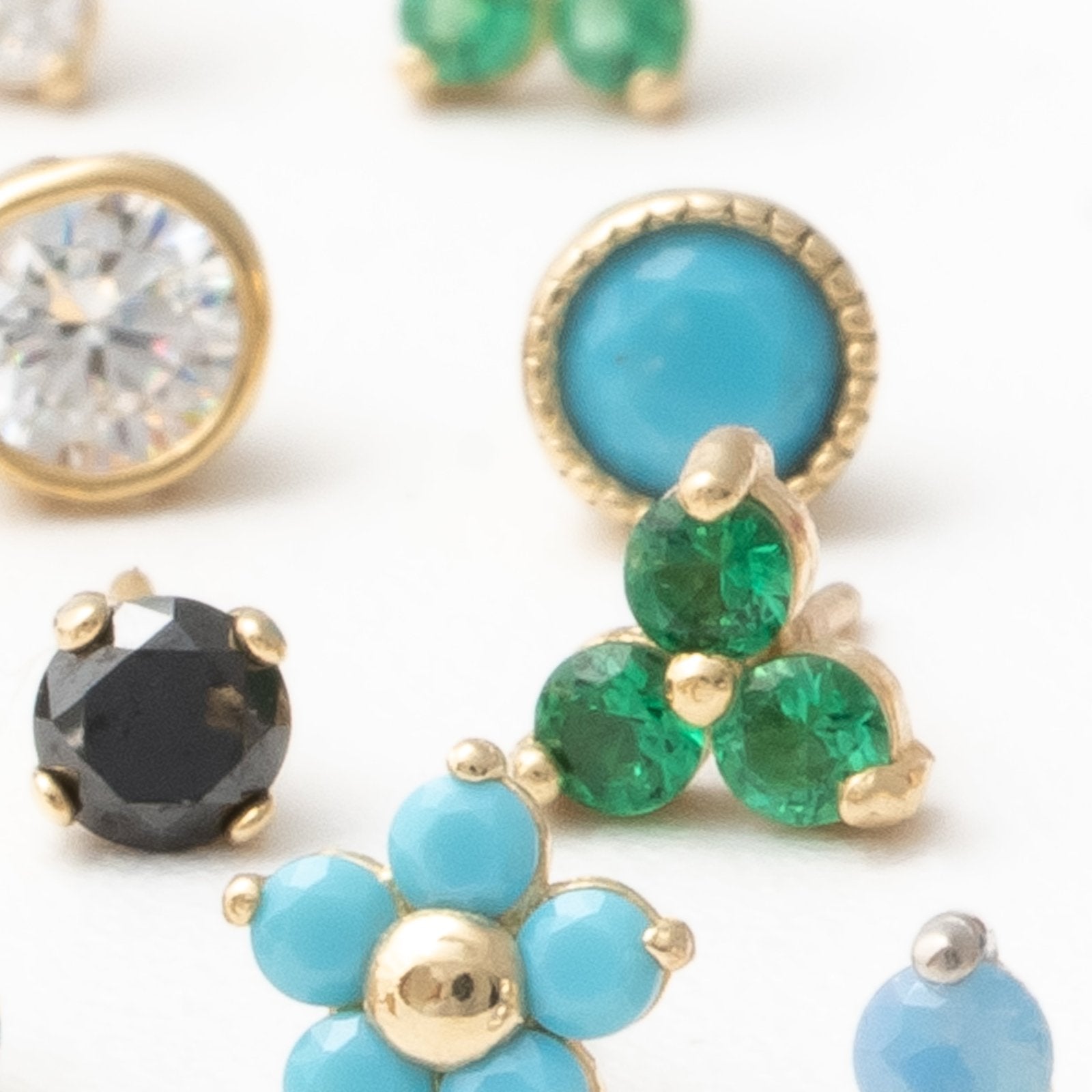 Emerald Trinity Cluster Flat Back Stud Earrings Estellacollection #product_description# 18077 14k Birthstone Birthstone Earrings #tag4# #tag5# #tag6# #tag7# #tag8# #tag9# #tag10# 5MM