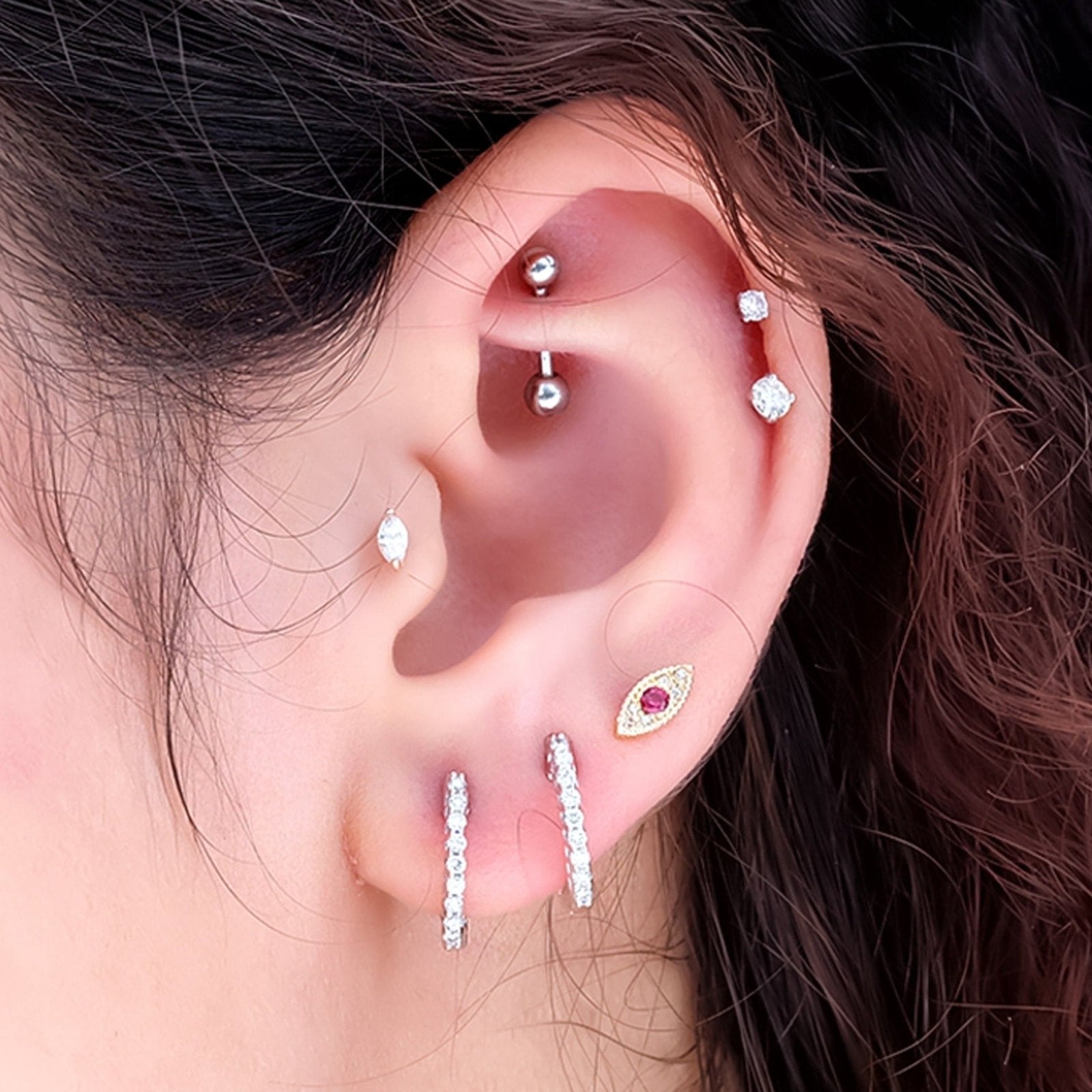 Ruby Evil Eye Flat Back Stud Earrings Estellacollection #product_description# 17952 14k Birthstone Cartilage Earring #tag4# #tag5# #tag6# #tag7# #tag8# #tag9# #tag10# 5MM