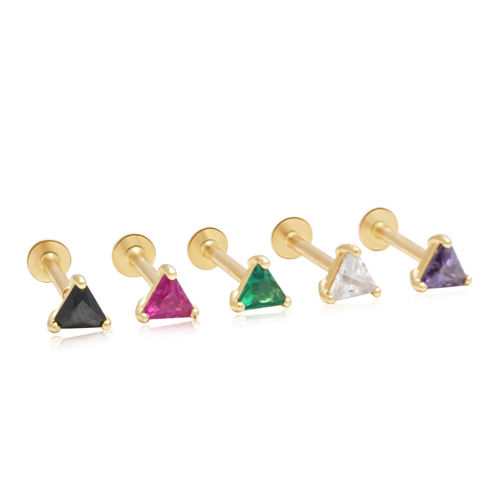 Triangle Cut Amethyst Flat Back Stud Earrings Estellacollection #product_description# 18129 14k Amethyst Birthstone #tag4# #tag5# #tag6# #tag7# #tag8# #tag9# #tag10# 5MM