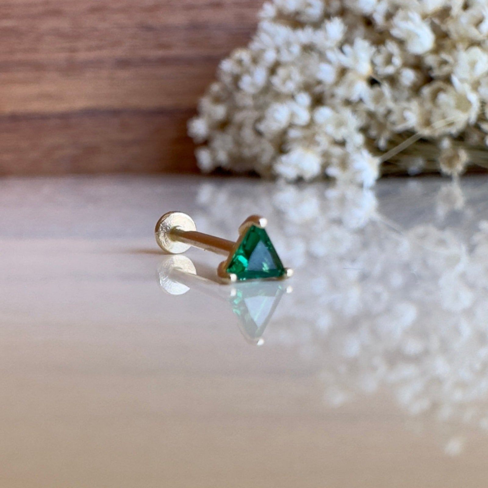 Triangle Cut Emerald Flat Back Stud Earrings Estellacollection #product_description# 18311 14k Birthstone Cartilage Earring #tag4# #tag5# #tag6# #tag7# #tag8# #tag9# #tag10# 5MM
