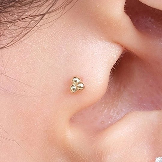 Trinity Beaded Cluster Flat Back Earring Earrings Estellacollection #product_description# 17978 14k Cartilage Earring Cartilage Earrings #tag4# #tag5# #tag6# #tag7# #tag8# #tag9# #tag10# 5MM