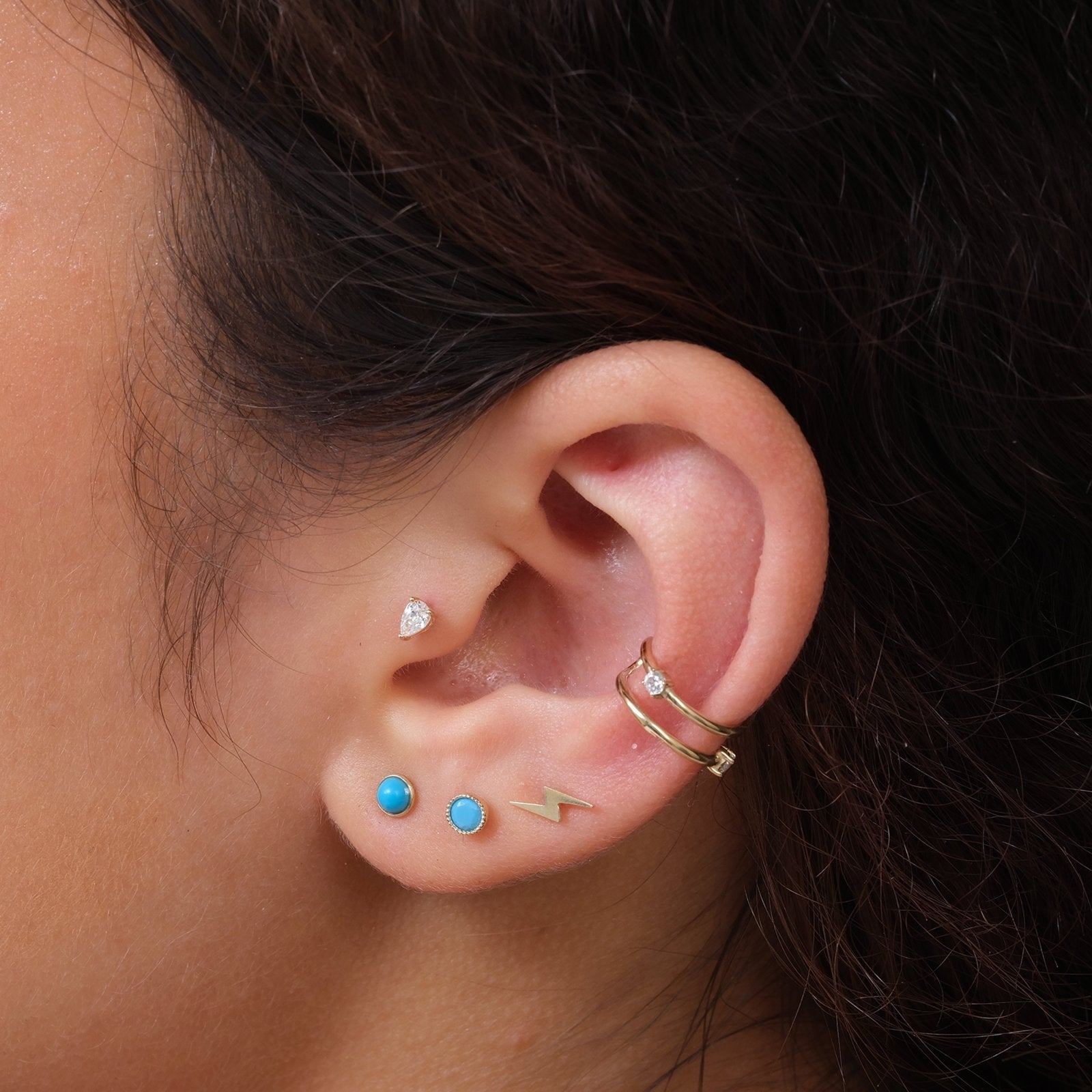 Turquoise Milgrain Flat Back Stud Earrings Estellacollection #product_description# 18103 14k Birthstone Cartilage Earring #tag4# #tag5# #tag6# #tag7# #tag8# #tag9# #tag10# 2.5MM 5MM