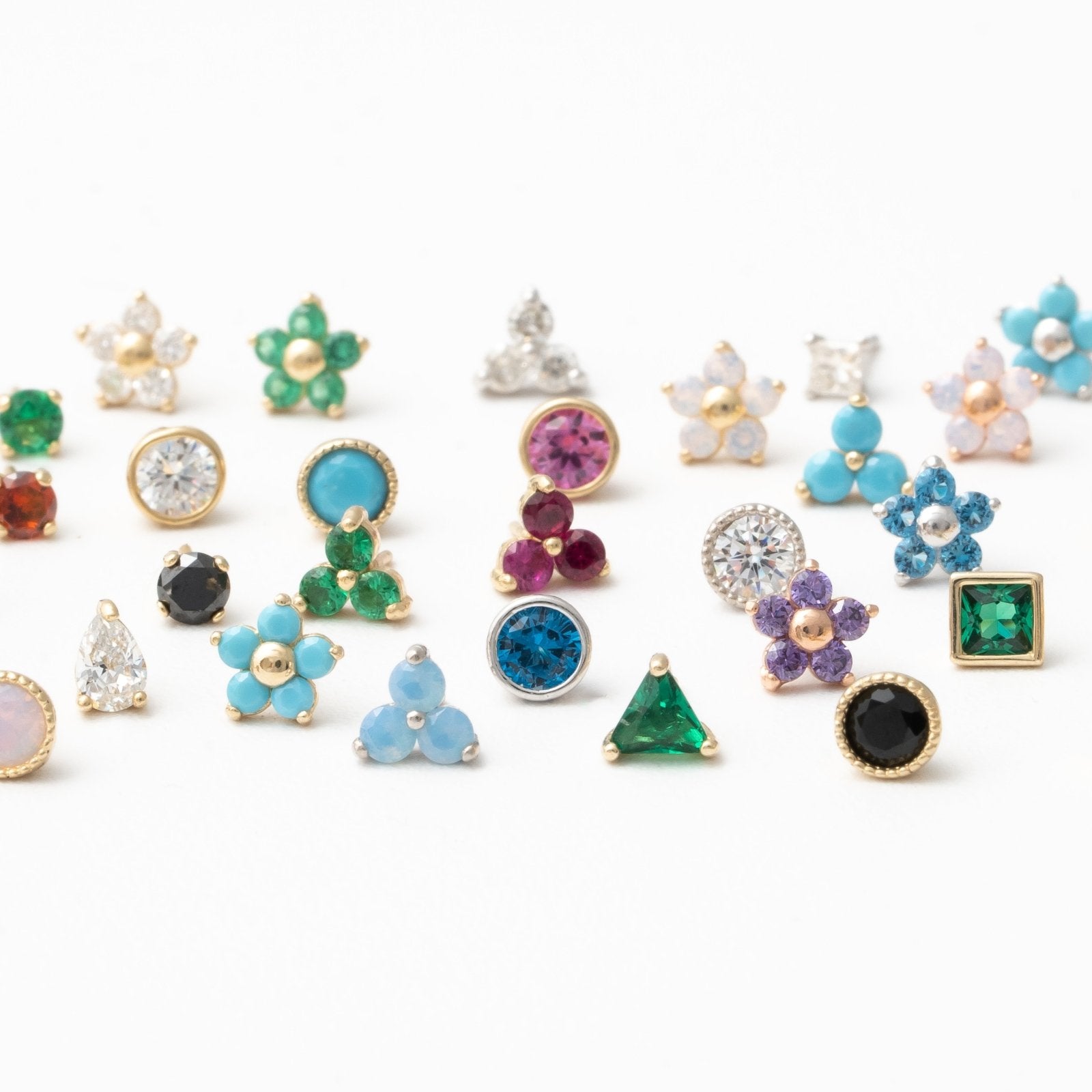 Turquoise Trinity Cluster Flat Back Earring Earrings Estellacollection #product_description# 18133 14k Birthstone Cartilage Earring #tag4# #tag5# #tag6# #tag7# #tag8# #tag9# #tag10# 5MM
