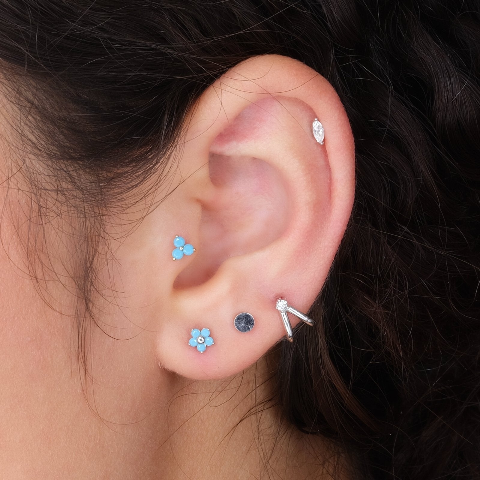 Turquoise Trinity Cluster Flat Back Earring Earrings Estellacollection #product_description# 18133 14k Birthstone Cartilage Earring #tag4# #tag5# #tag6# #tag7# #tag8# #tag9# #tag10# 5MM