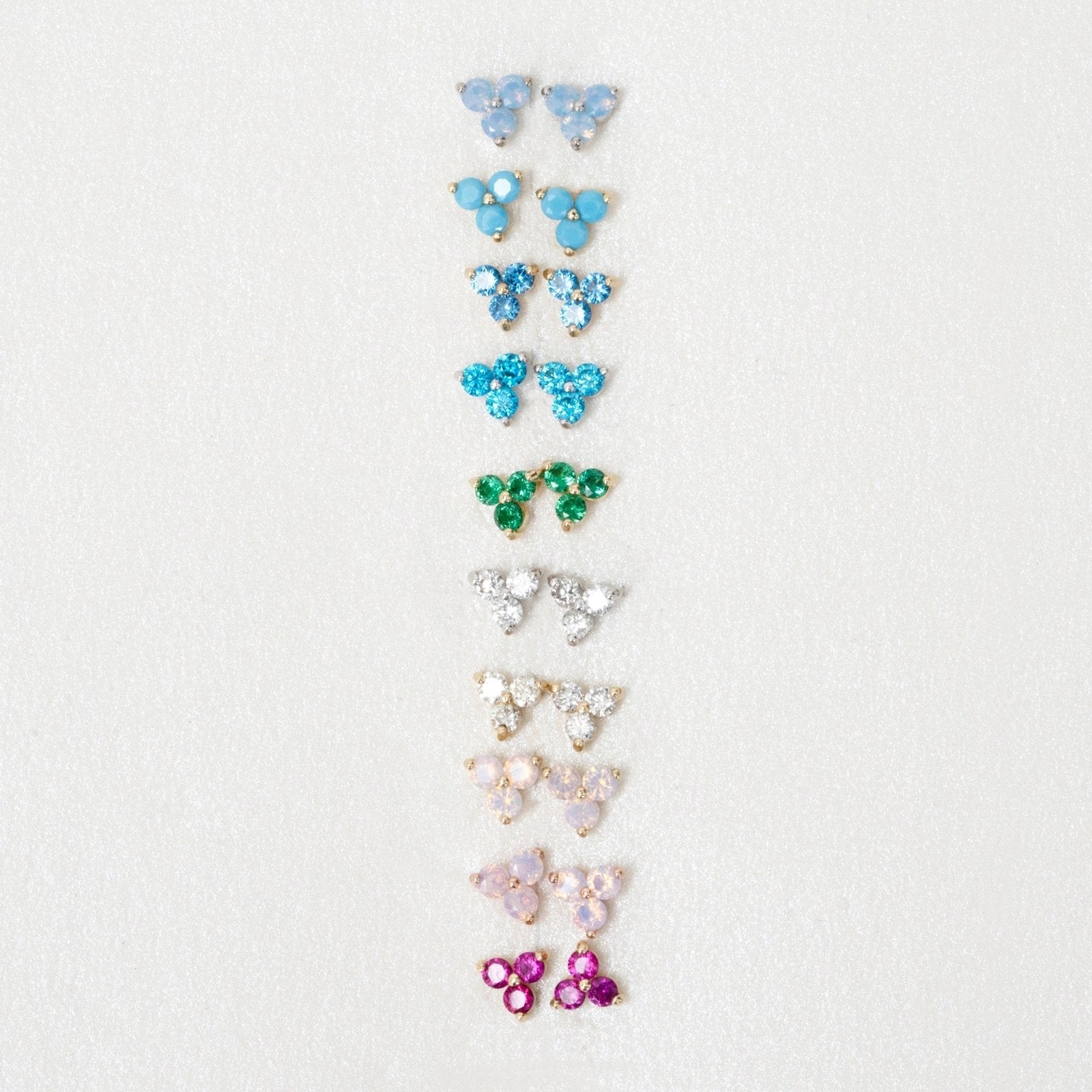 Turquoise Trinity Cluster Flat Back Earring Earrings Estellacollection #product_description# 18133 14k Birthstone Cartilage Earring #tag4# #tag5# #tag6# #tag7# #tag8# #tag9# #tag10# 5MM