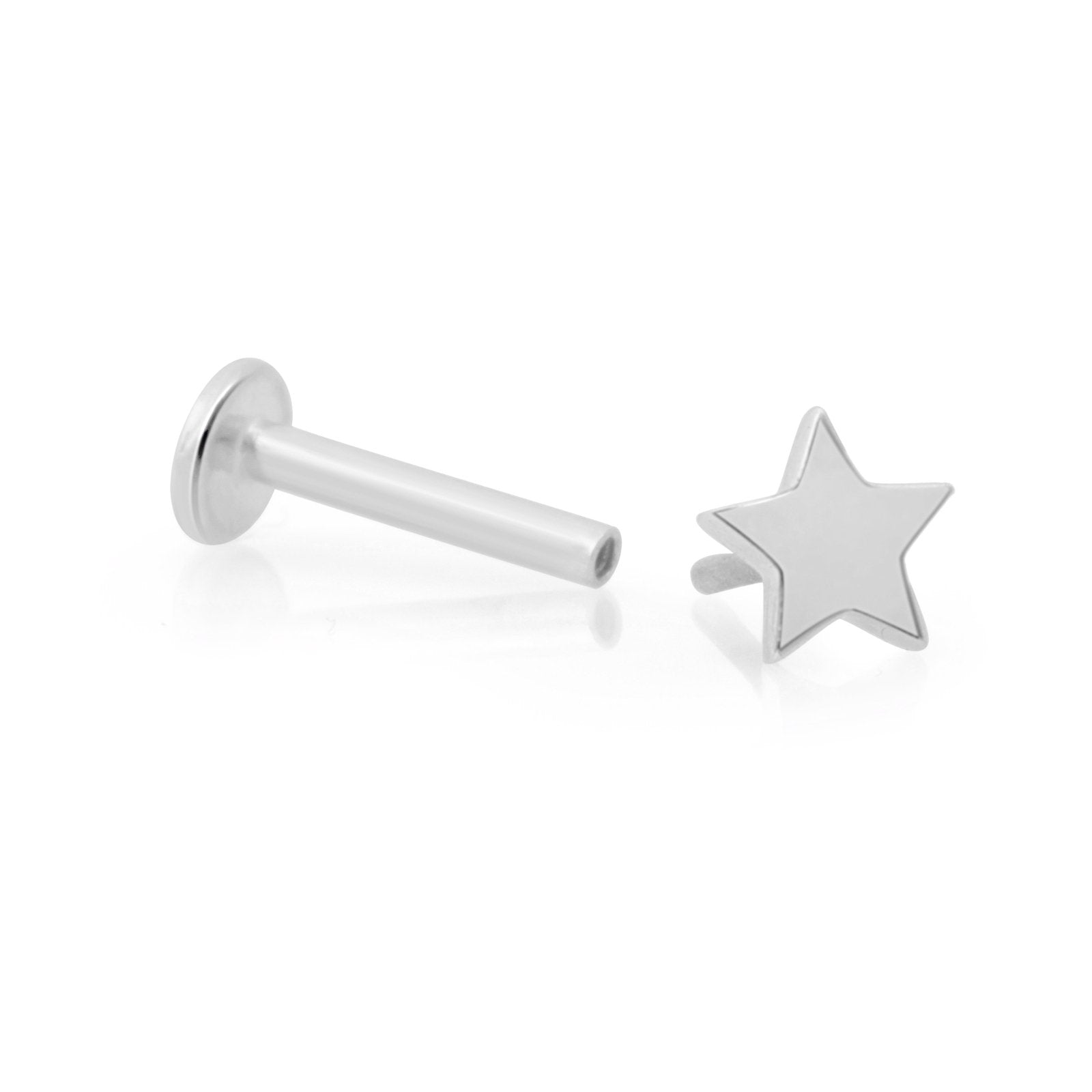 White Gold Star Flat Back Stud, 4mm Earrings Estellacollection #product_description# 18282 14k Cartilage Earring Cartilage Earrings #tag4# #tag5# #tag6# #tag7# #tag8# #tag9# #tag10# 5MM