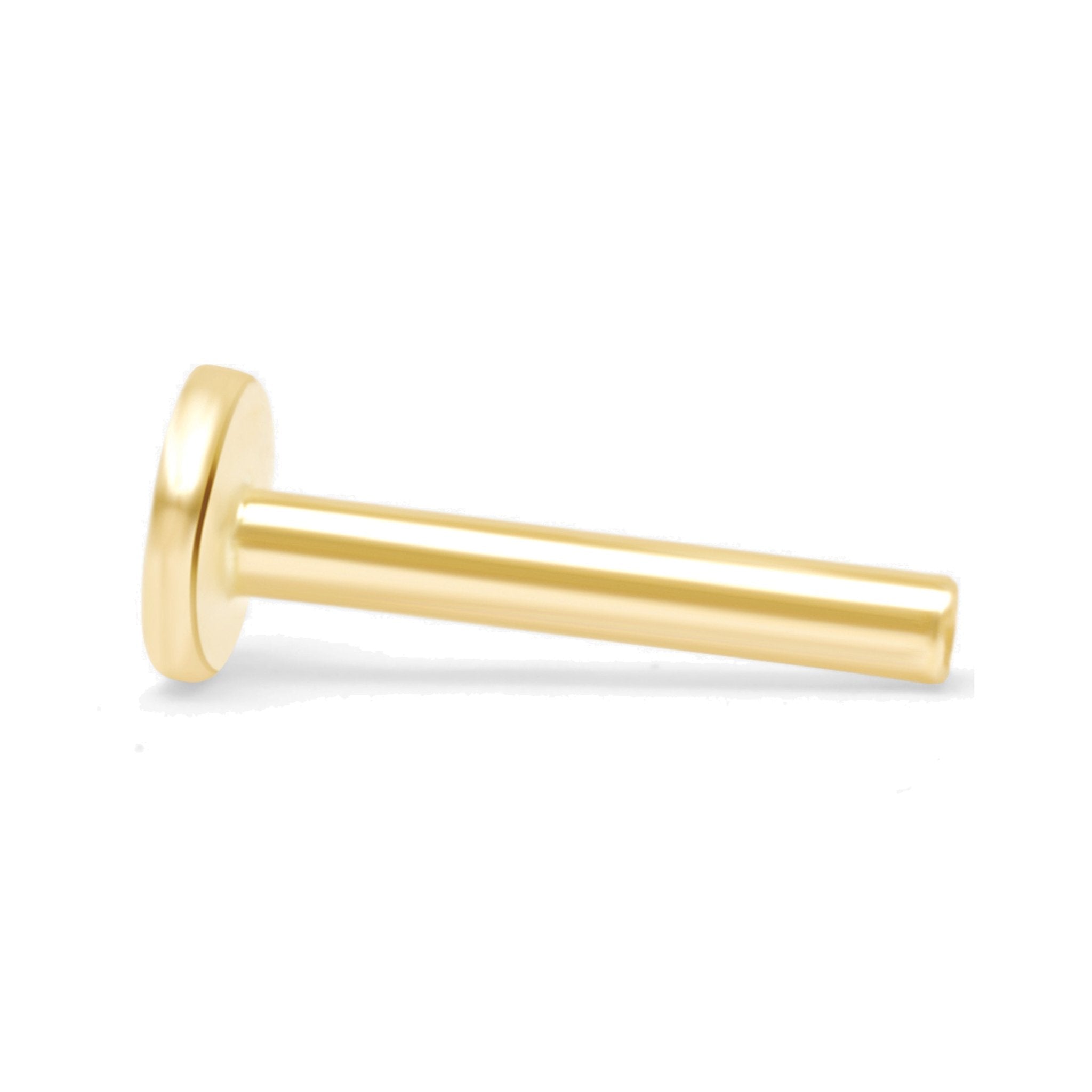 Flat Back Earring Post in Solid 14k Gold - Internally Threaded Estellacollection #product_description# 14k Flat Back Stud Earrings Ready to Ship #tag4# #tag5# #tag6# #tag7# #tag8# #tag9# #tag10# 14k Yellow Gold 5MM