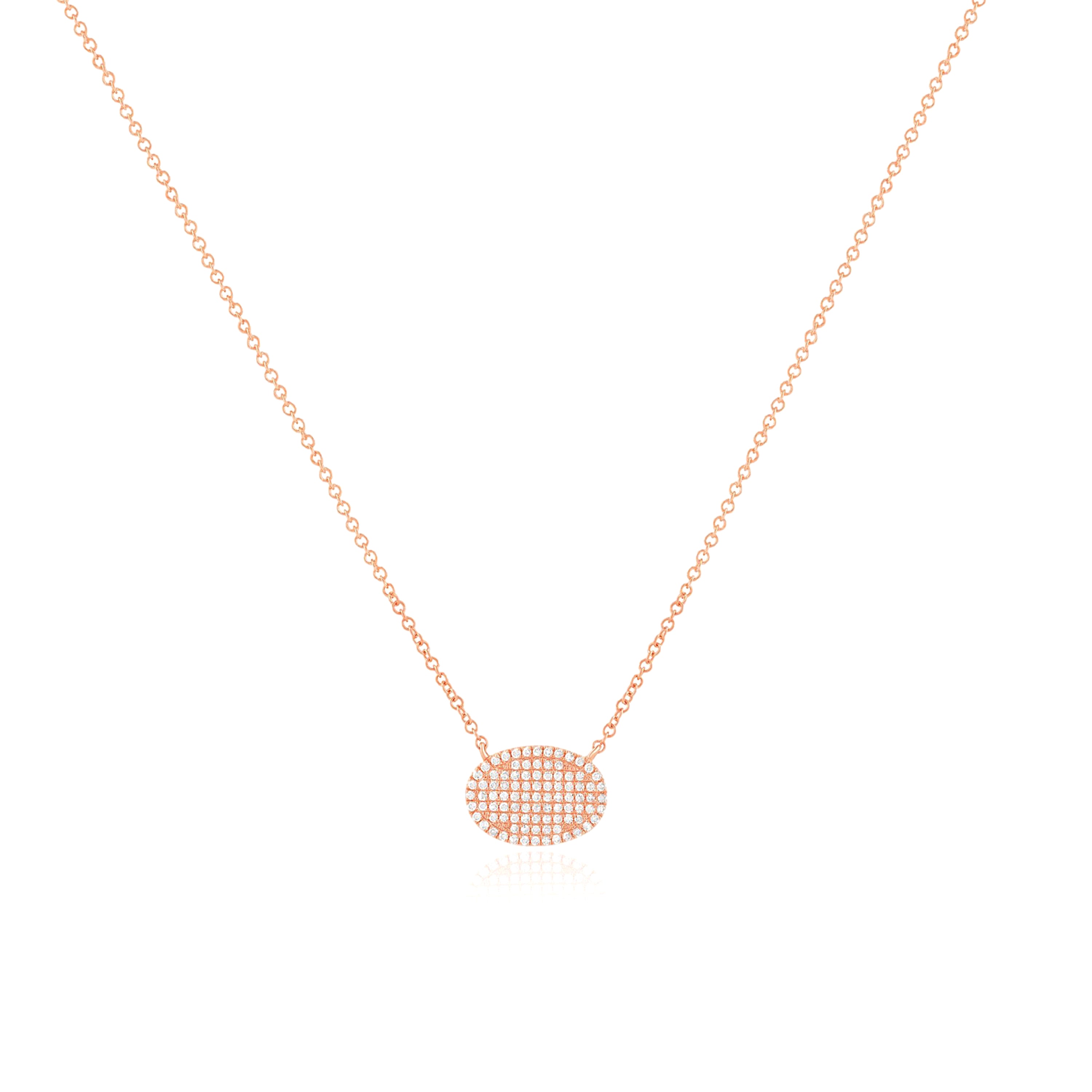 Oval Diamond PavÃ© Station Necklace Necklaces Estellacollection #product_description# 17707 14k Diamond Gemstone #tag4# #tag5# #tag6# #tag7# #tag8# #tag9# #tag10#