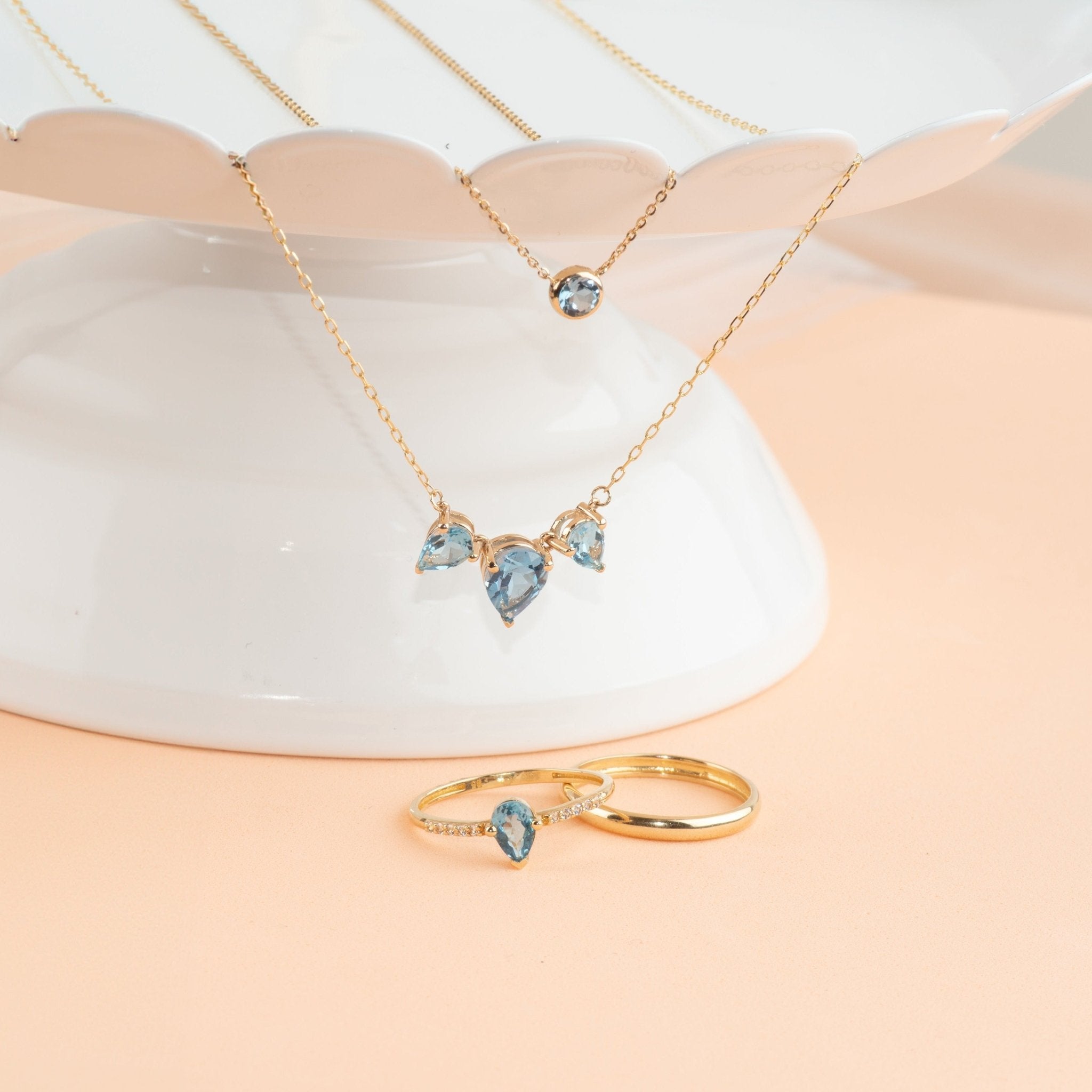 Aquamarine Station Necklace Station Necklace Bezel Set in 14k Gold Necklaces Estellacollection #product_description# 18404 14k Aquamarine Birthstone #tag4# #tag5# #tag6# #tag7# #tag8# #tag9# #tag10# 3MM
