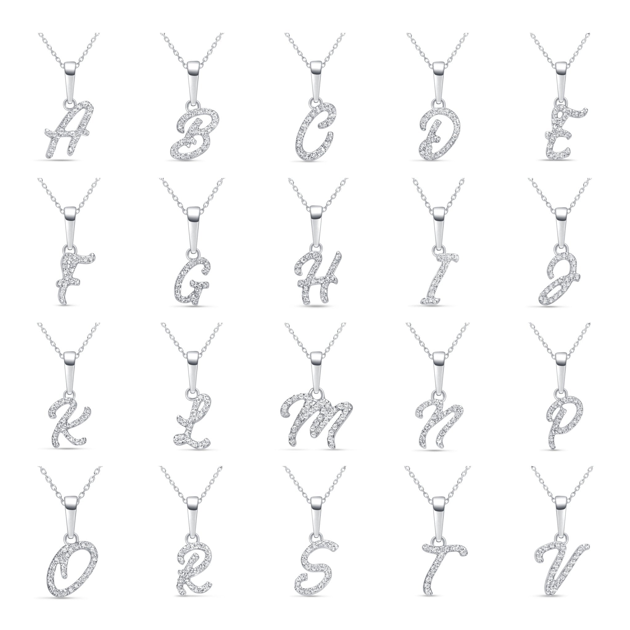 Cursive Diamond Initial Necklace - A Necklaces Estellacollection #product_description# 18557 14k Diamond Gemstone #tag4# #tag5# #tag6# #tag7# #tag8# #tag9# #tag10# 14k White Gold