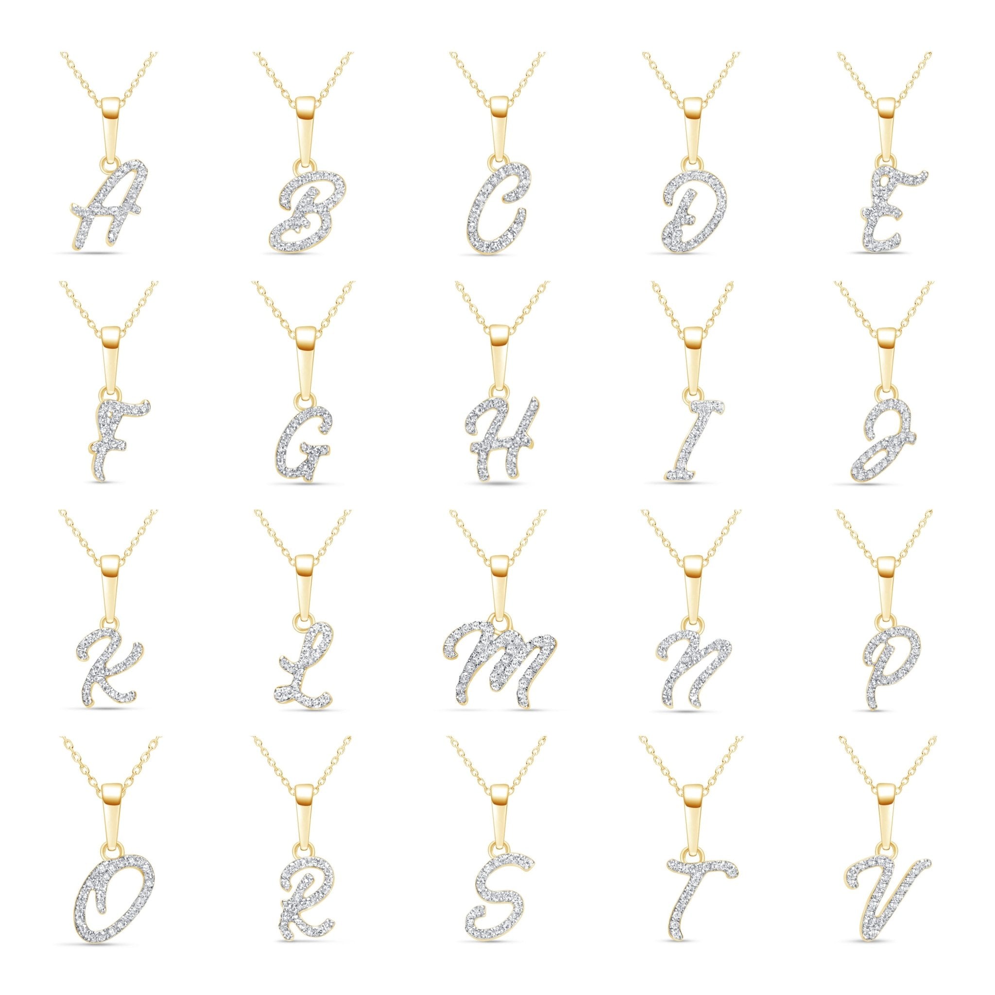 Cursive Diamond Initial Necklace - A Necklaces Estellacollection #product_description# 18557 14k Diamond Gemstone #tag4# #tag5# #tag6# #tag7# #tag8# #tag9# #tag10# 14k Yellow Gold