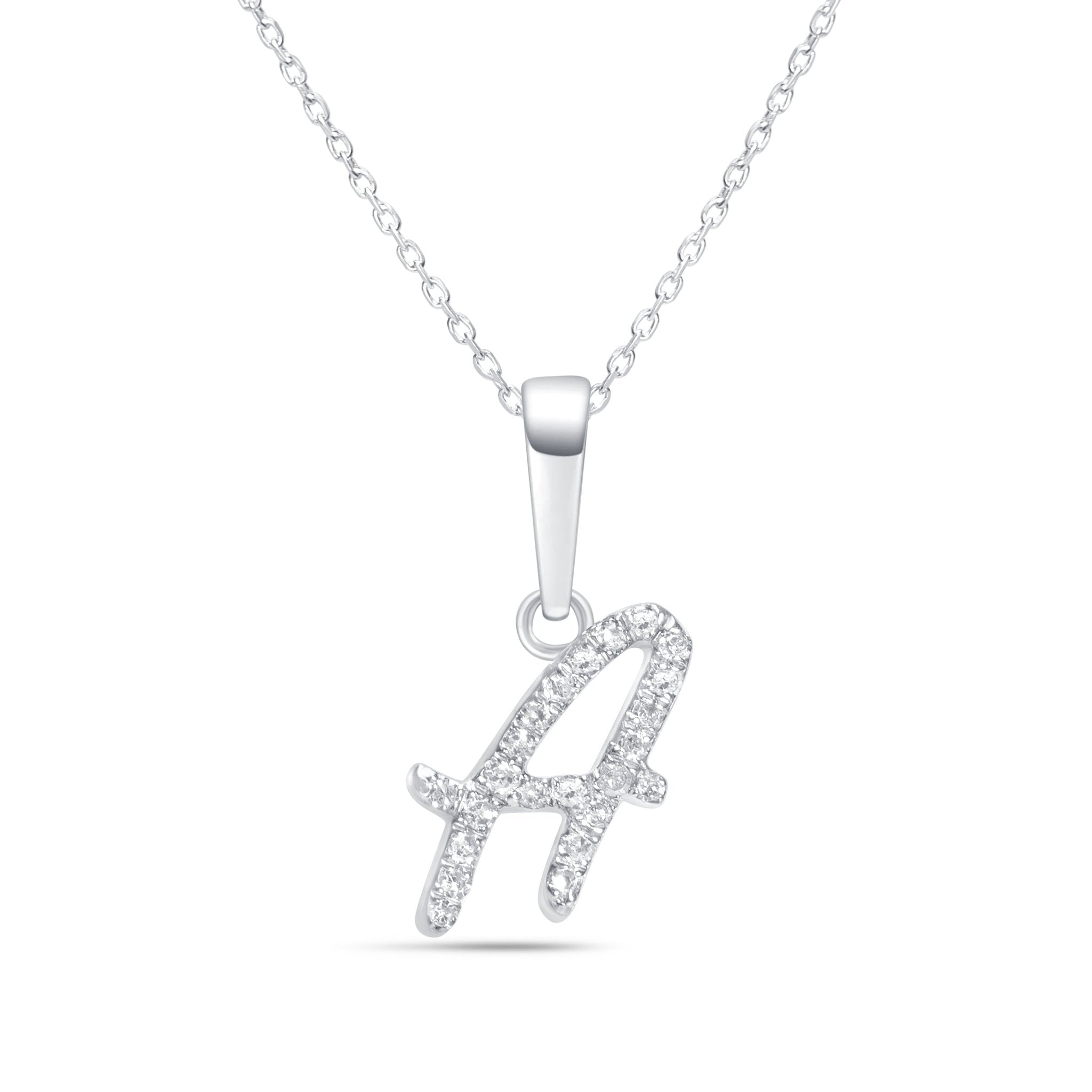Cursive Diamond Initial Necklace - A Necklaces Estellacollection #product_description# 18557 14k Diamond Gemstone #tag4# #tag5# #tag6# #tag7# #tag8# #tag9# #tag10# 14k White Gold