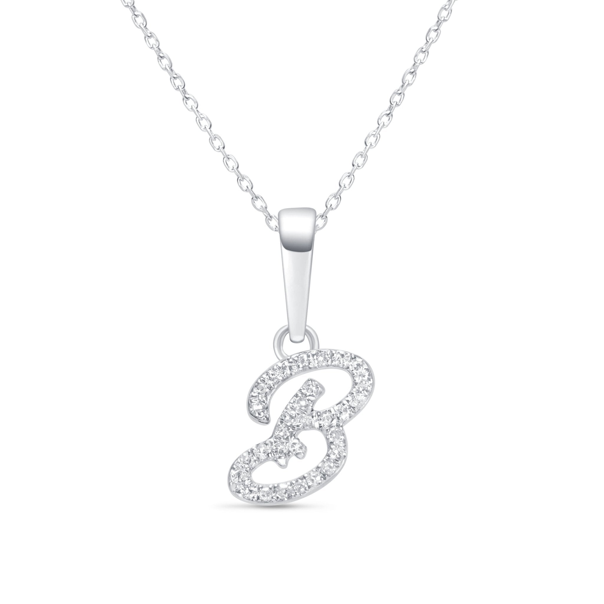 Cursive Diamond Initial Necklace - B Necklaces Estellacollection #product_description# 18557 14k Diamond Gemstone #tag4# #tag5# #tag6# #tag7# #tag8# #tag9# #tag10# 14k White Gold