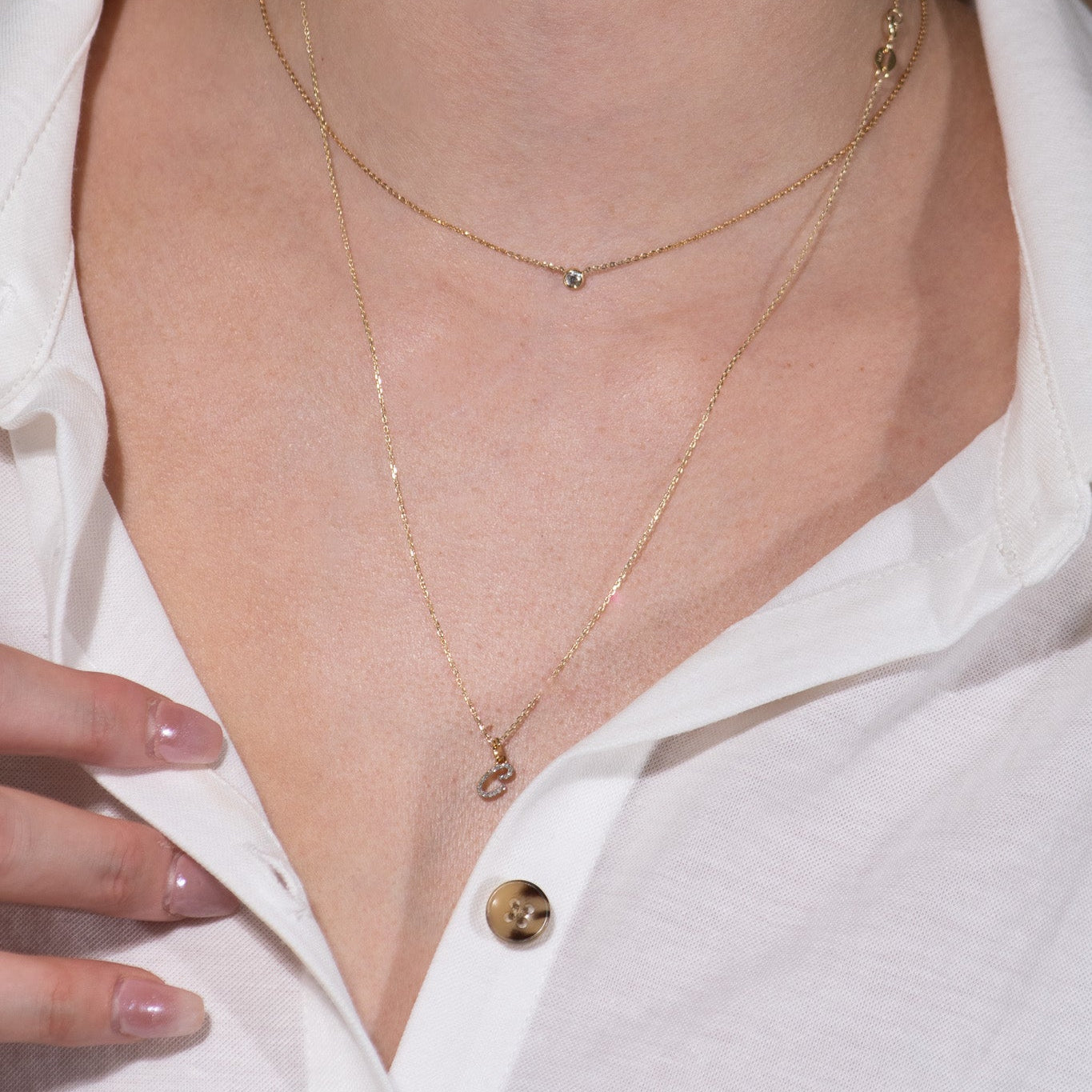 Cursive Diamond Initial Necklace - C Necklaces Estellacollection #product_description# 18557 14k Diamond Gemstone #tag4# #tag5# #tag6# #tag7# #tag8# #tag9# #tag10# 14k Yellow Gold