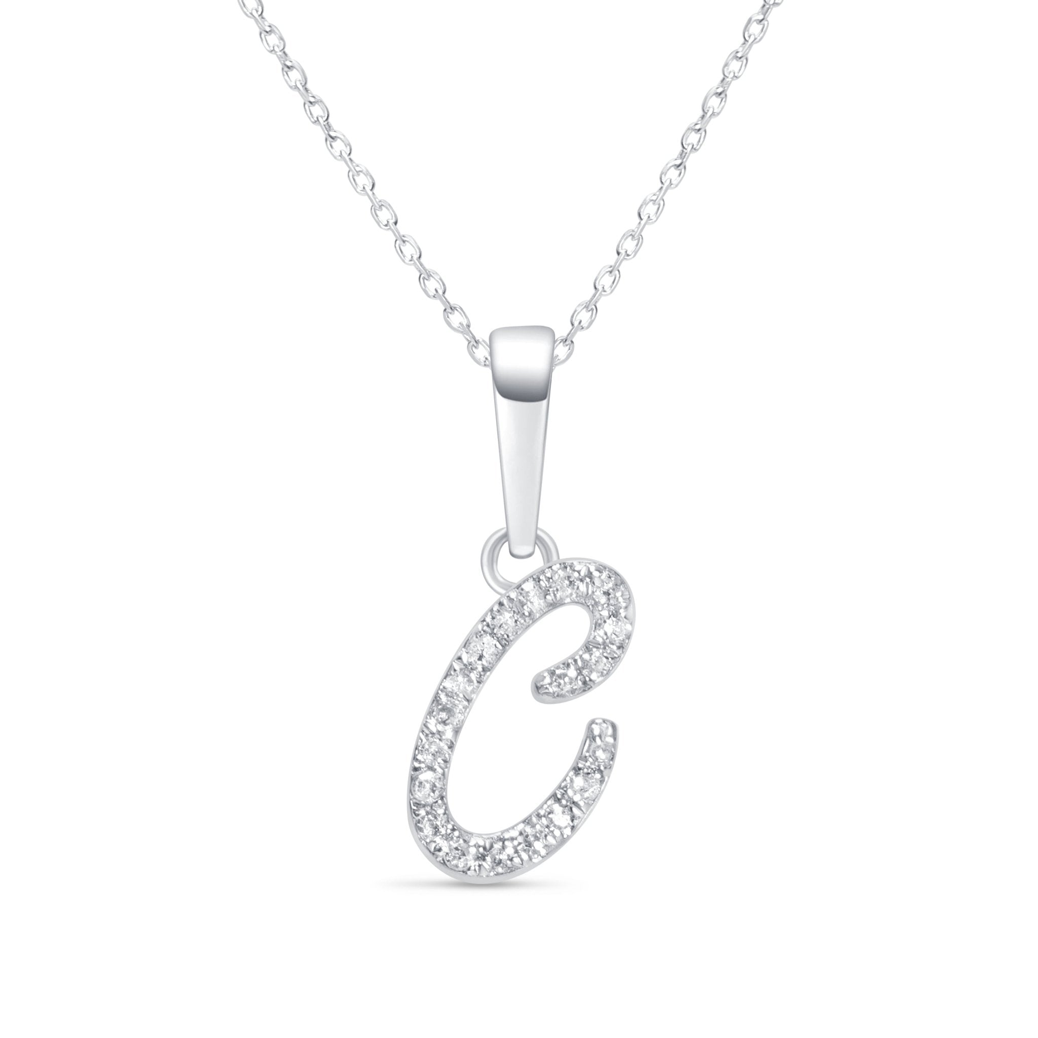 Cursive Diamond Initial Necklace - C Necklaces Estellacollection #product_description# 18557 14k Diamond Gemstone #tag4# #tag5# #tag6# #tag7# #tag8# #tag9# #tag10# 14k White Gold