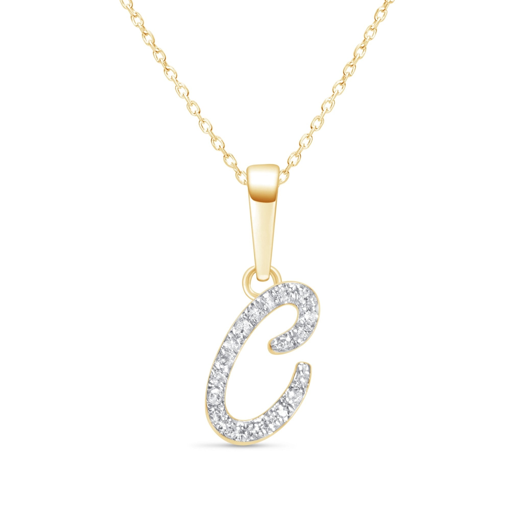 Cursive Diamond Initial Necklace - C Necklaces Estellacollection #product_description# 18557 14k Diamond Gemstone #tag4# #tag5# #tag6# #tag7# #tag8# #tag9# #tag10# 14k Yellow Gold