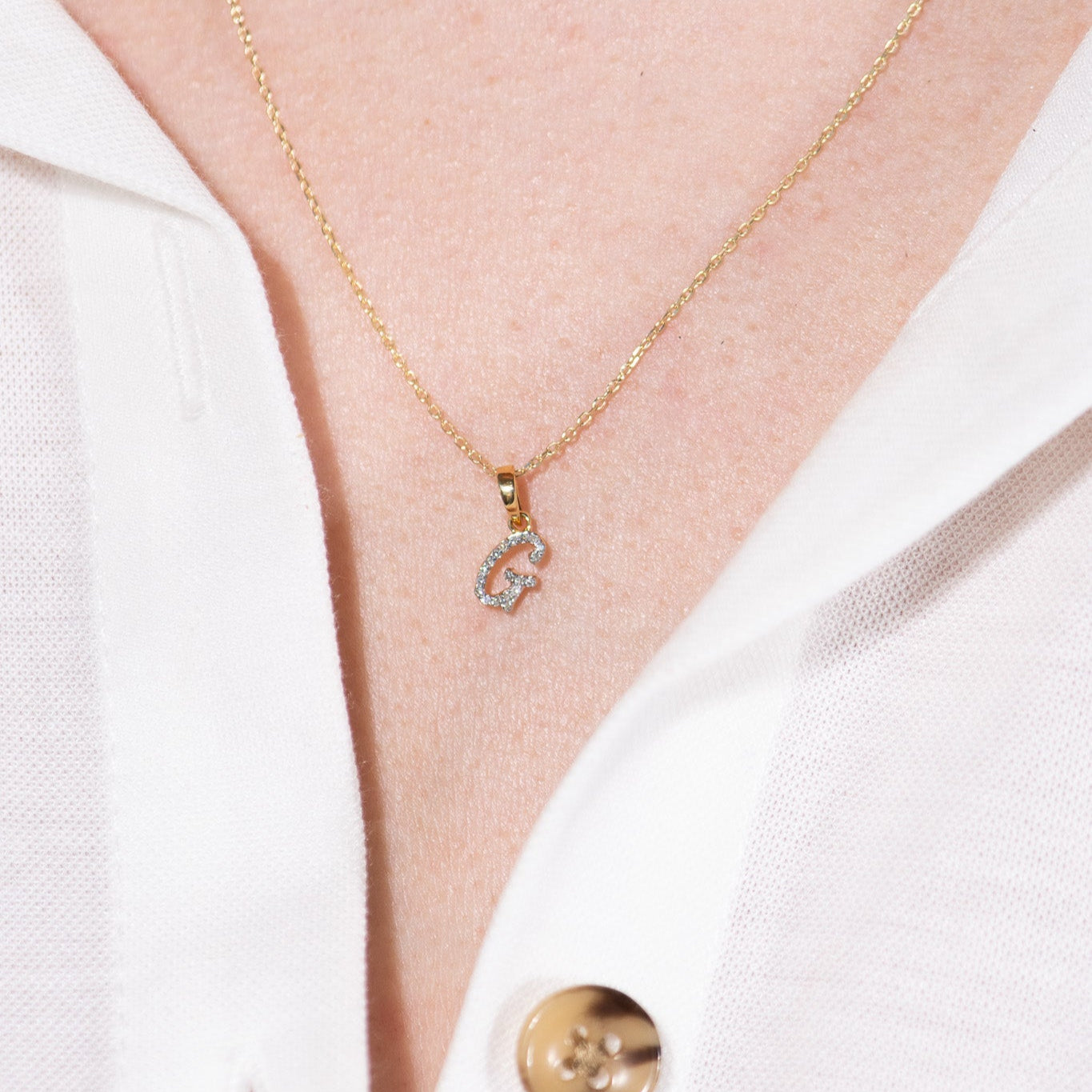 Cursive Diamond Initial Necklace - G Necklaces Estellacollection #product_description# 18557 14k Diamond Gemstone #tag4# #tag5# #tag6# #tag7# #tag8# #tag9# #tag10# 14k Yellow Gold