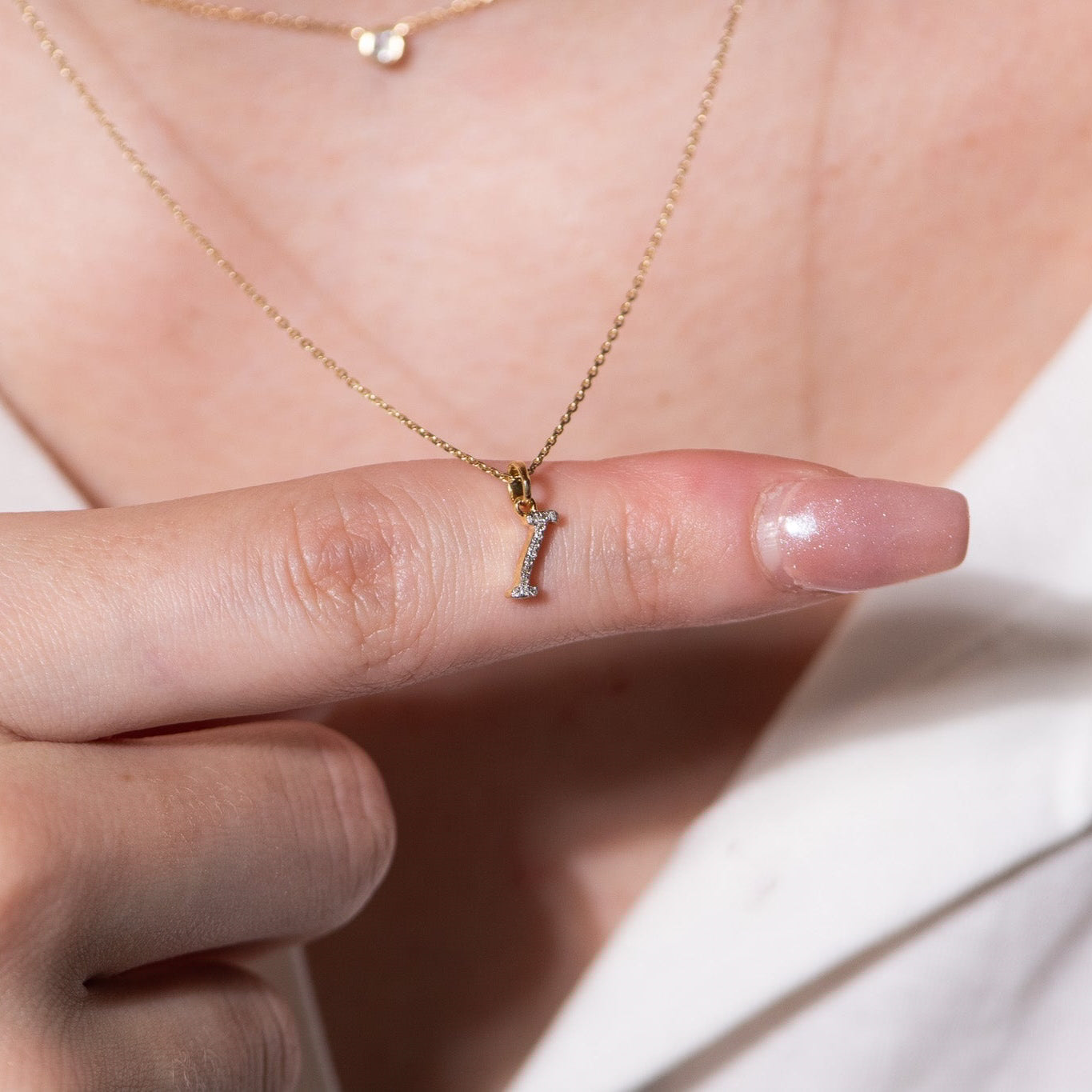 Cursive Diamond Initial Necklace - I Necklaces Estellacollection #product_description# 18557 14k Diamond Gemstone #tag4# #tag5# #tag6# #tag7# #tag8# #tag9# #tag10# 14k Yellow Gold