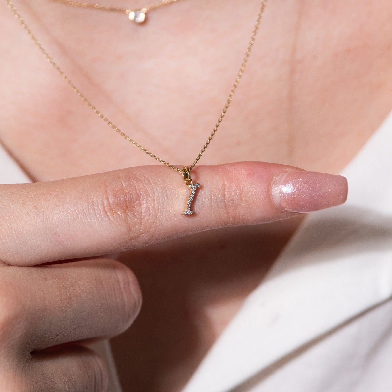 Cursive Diamond Initial Necklace - I Necklaces Estellacollection #product_description# 18557 14k Diamond Gemstone #tag4# #tag5# #tag6# #tag7# #tag8# #tag9# #tag10# 14k Yellow Gold