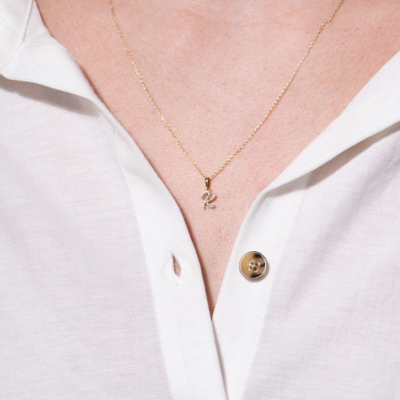 Cursive Diamond Initial Necklace - K Necklaces Estellacollection #product_description# 18557 14k Diamond Gemstone #tag4# #tag5# #tag6# #tag7# #tag8# #tag9# #tag10# 14k Yellow Gold